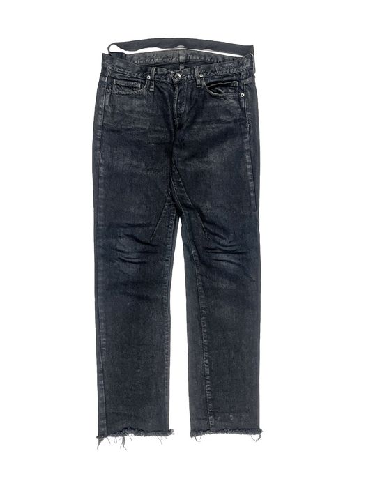 Rick Owens Rick Owens Archive Waxed Distressed Detroit Denim Jeans
