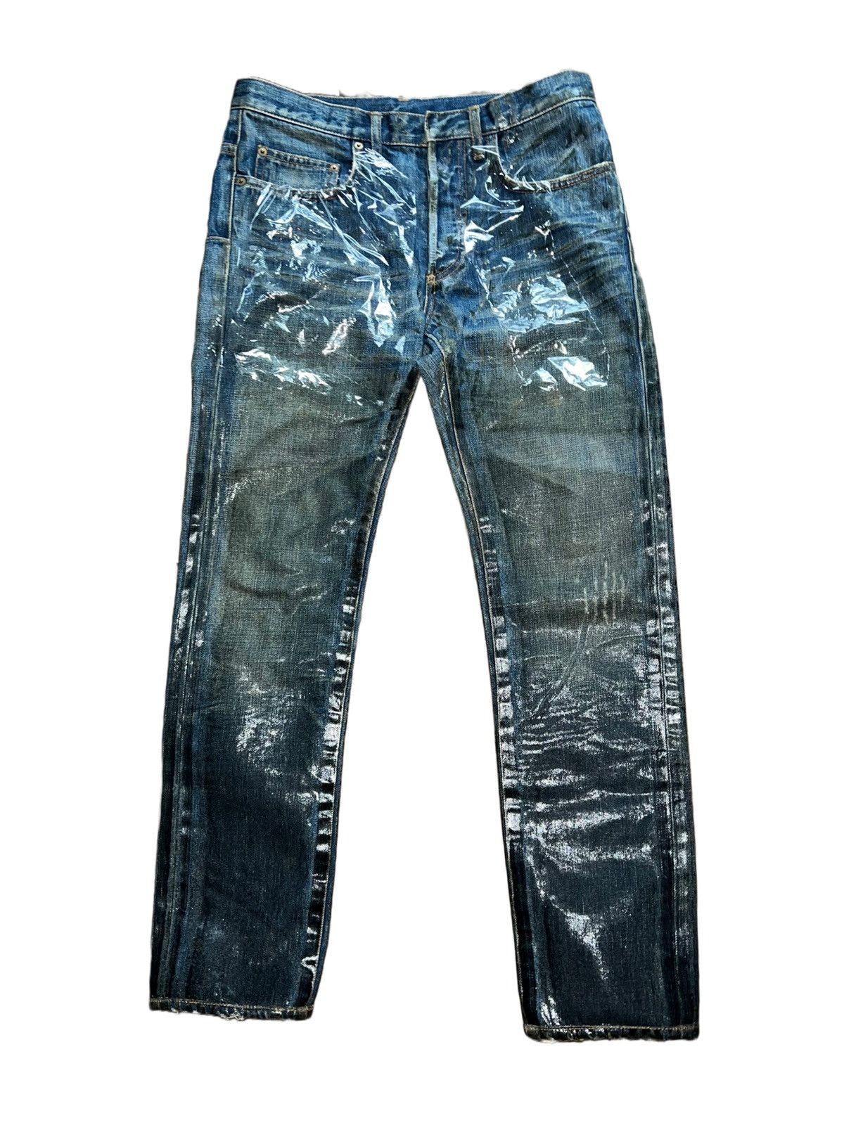 楽天 送料無料にならない Dior × Hedi Slimane AW04 Dior Homme Luster Waxed Clawmark パンツ