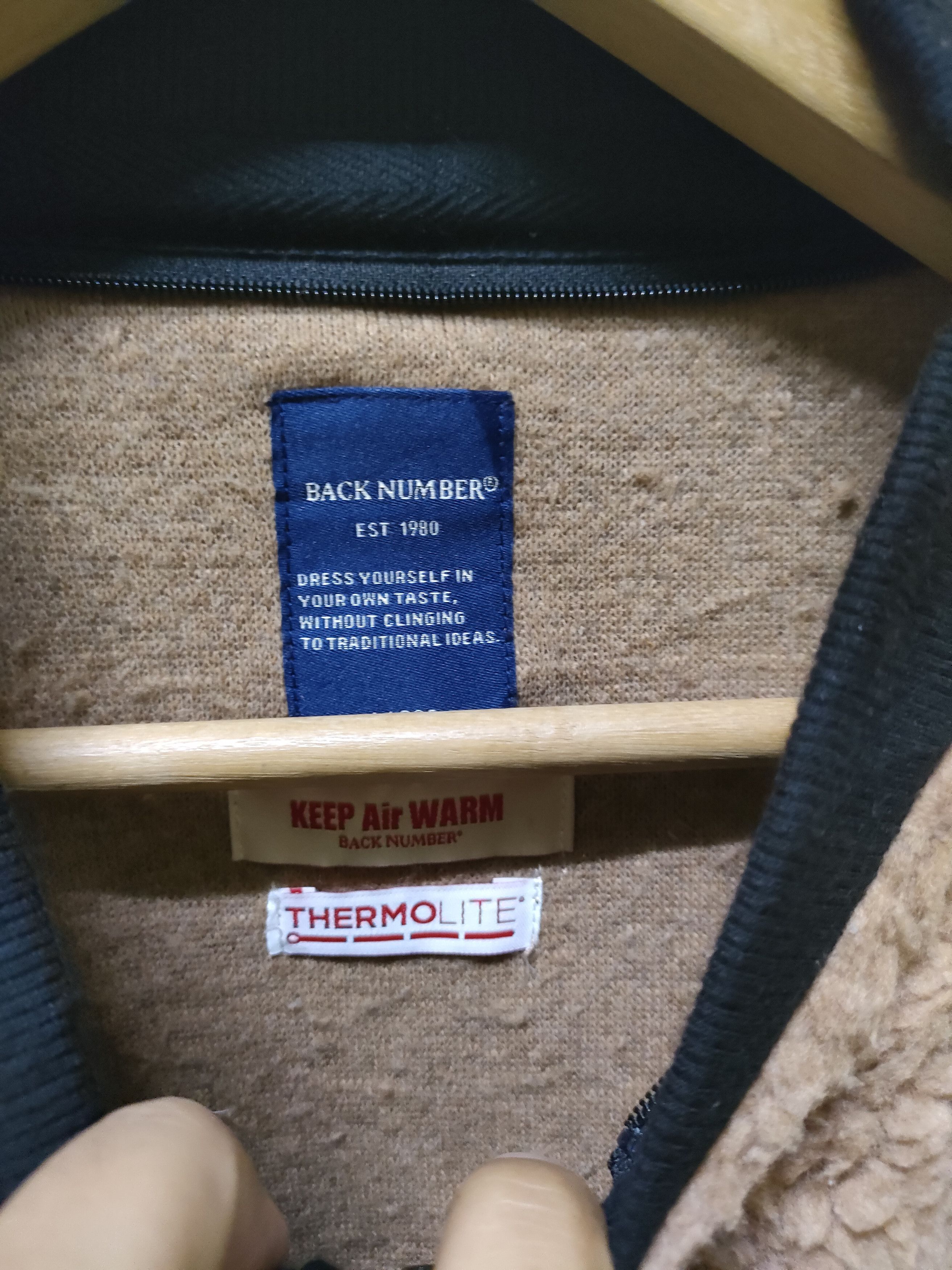 Japanese Brand Back Number Thermolite Sherpa Fleece Jacket Size US L / EU 52-54 / 3 - 7 Thumbnail