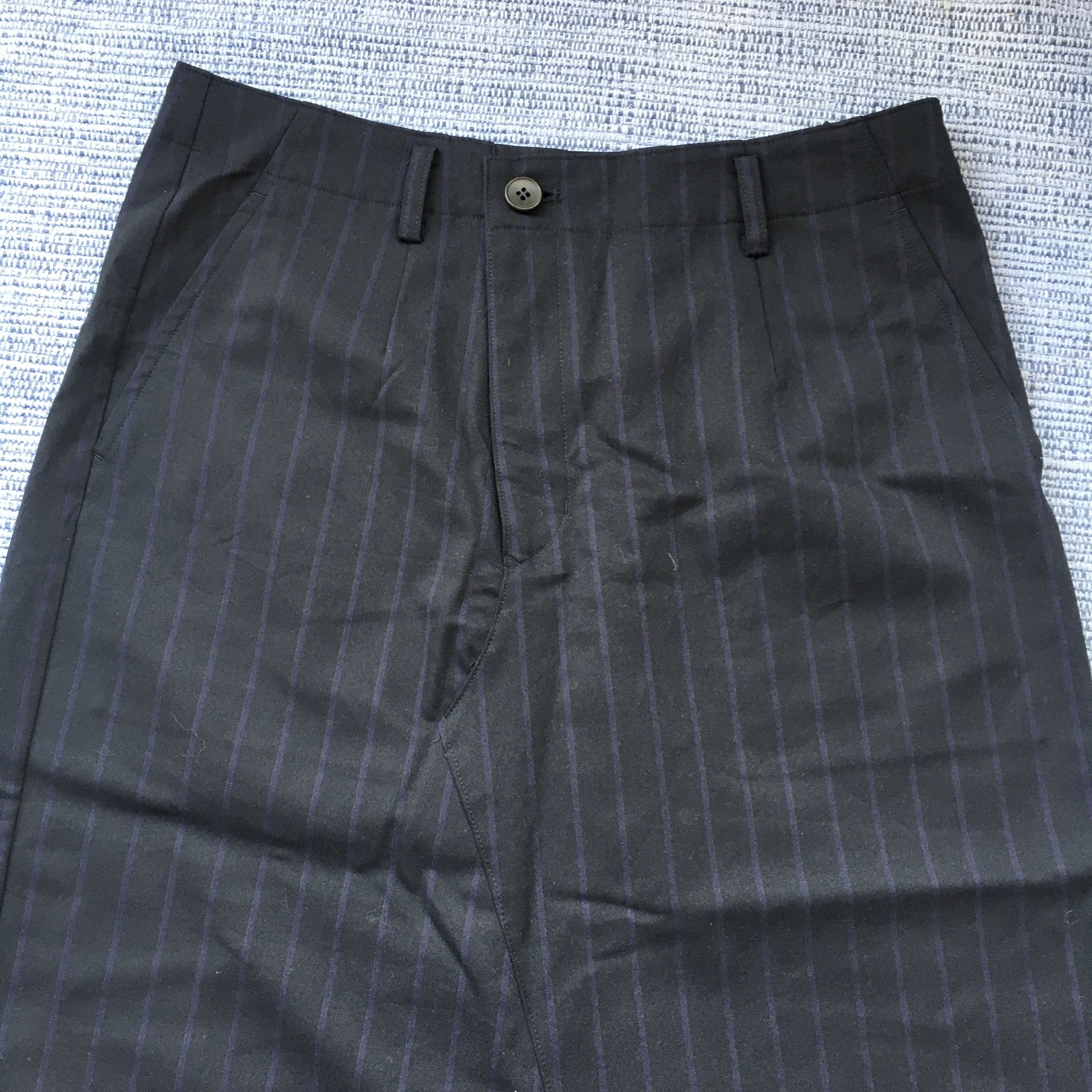 Japanese Brand navy stripe over-baggy pants Size US 30 / EU 46 - 2 Thumbnail