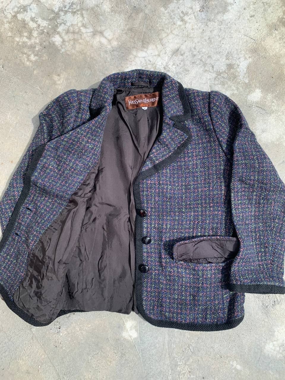 Yves Saint Laurent Vintage YSL Saint Laurent Knitted Wool Blend Jacket Size S / US 4 / IT 40 - 7 Thumbnail