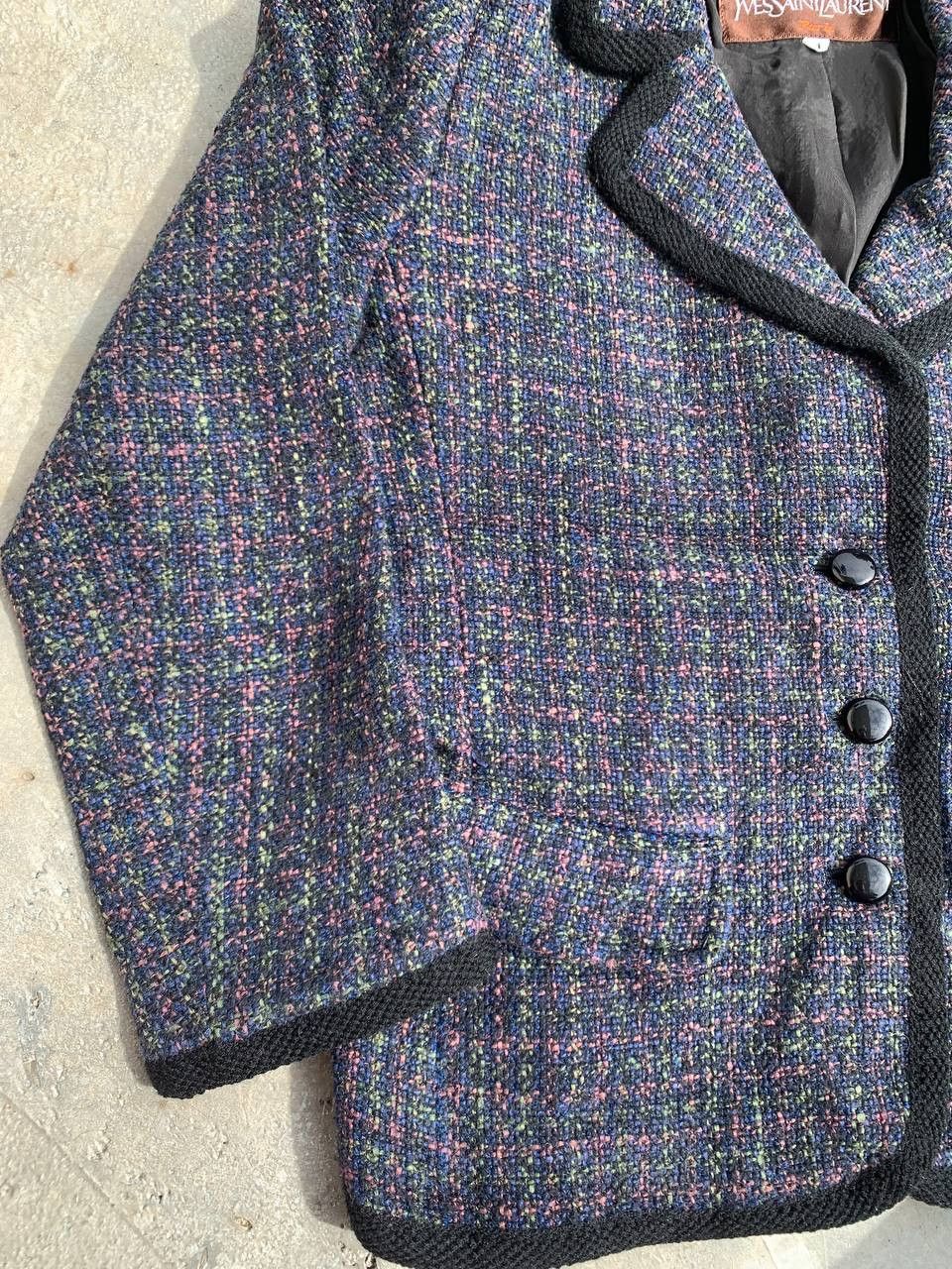 Yves Saint Laurent Vintage YSL Saint Laurent Knitted Wool Blend Jacket Size S / US 4 / IT 40 - 5 Thumbnail
