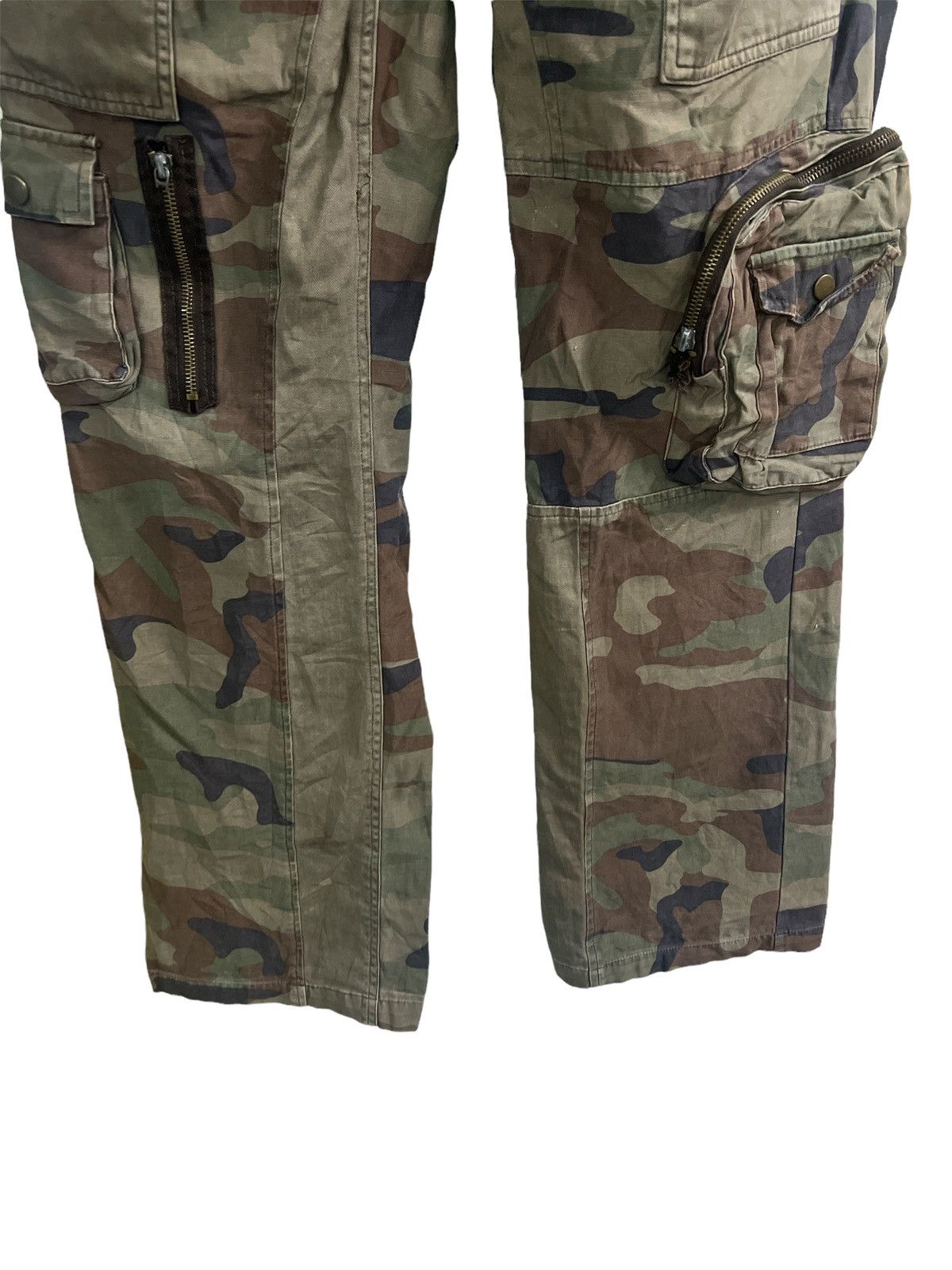 Japanese Brand VINTAGE DOUBLE WAIST PATCHWORK CAMO LIKE RAF SIMON Size US 30 / EU 46 - 6 Thumbnail
