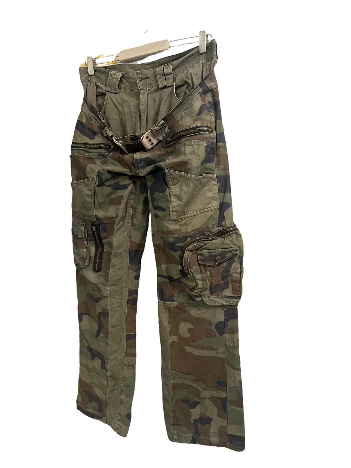 Japanese Brand VINTAGE DOUBLE WAIST PATCHWORK CAMO LIKE RAF SIMON Size US 30 / EU 46 - 4 Thumbnail