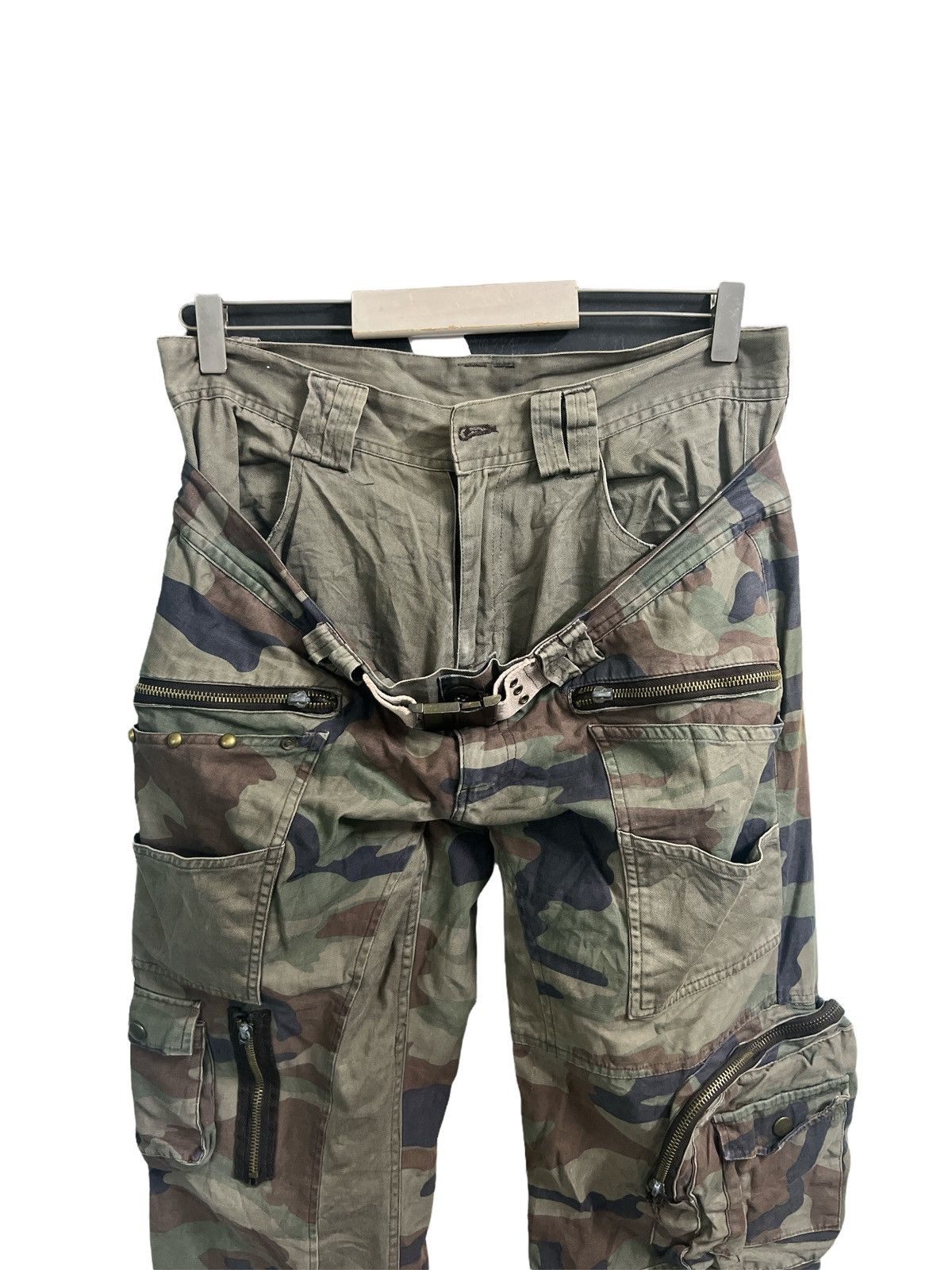 Japanese Brand VINTAGE DOUBLE WAIST PATCHWORK CAMO LIKE RAF SIMON Size US 30 / EU 46 - 3 Thumbnail
