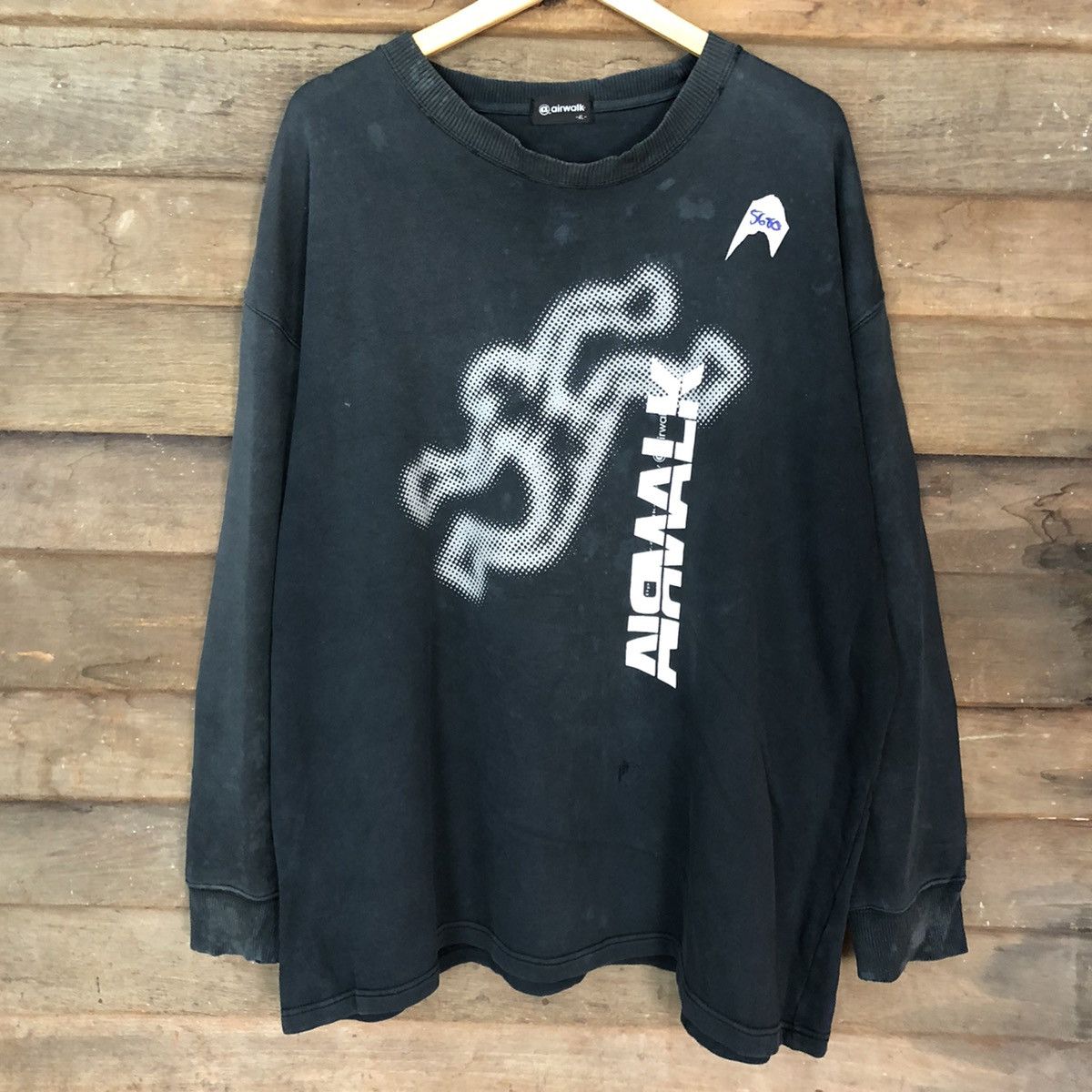 Airwalk × Vintage Airwalk vintage skate Black Sweatshirt #5680 Size US XXL / EU 58 / 5 - 8 Thumbnail