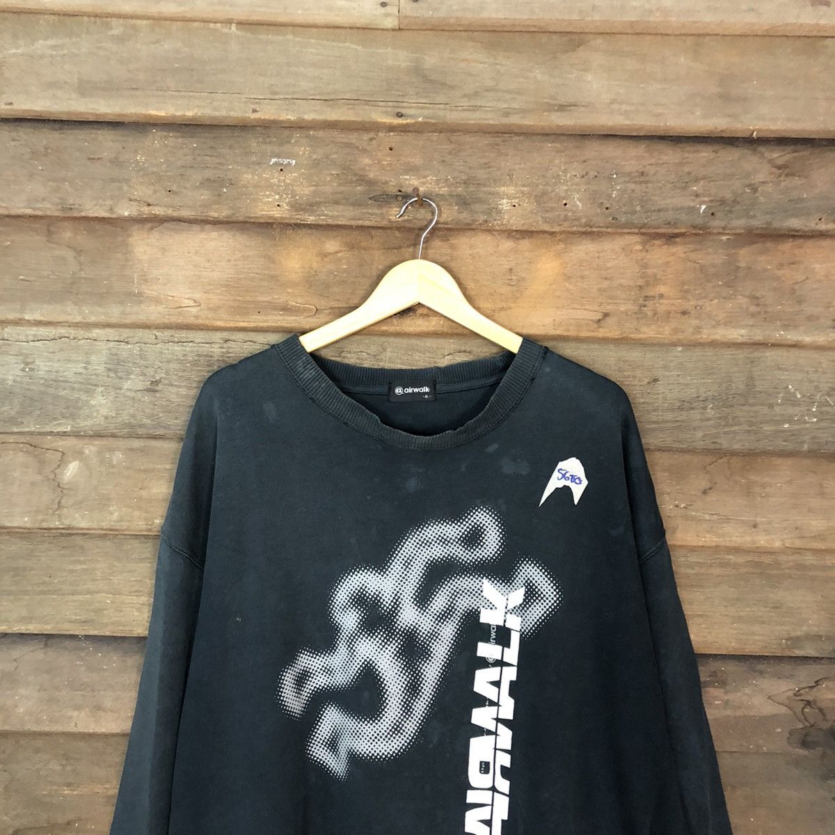 Airwalk × Vintage Airwalk vintage skate Black Sweatshirt #5680 Size US XXL / EU 58 / 5 - 2 Thumbnail