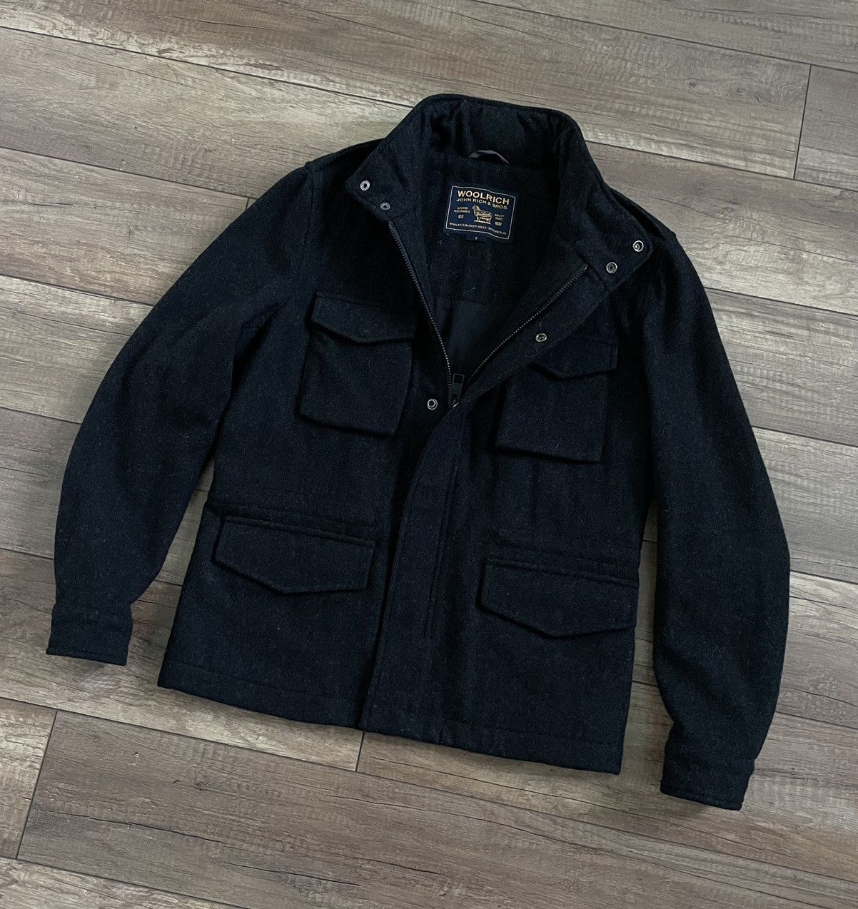 Woolrich Woolen Mills Woolrich Multipocket Cargo Wool Military M65 Jacket Coat Size US S / EU 44-46 / 1 - 1 Thumbnail