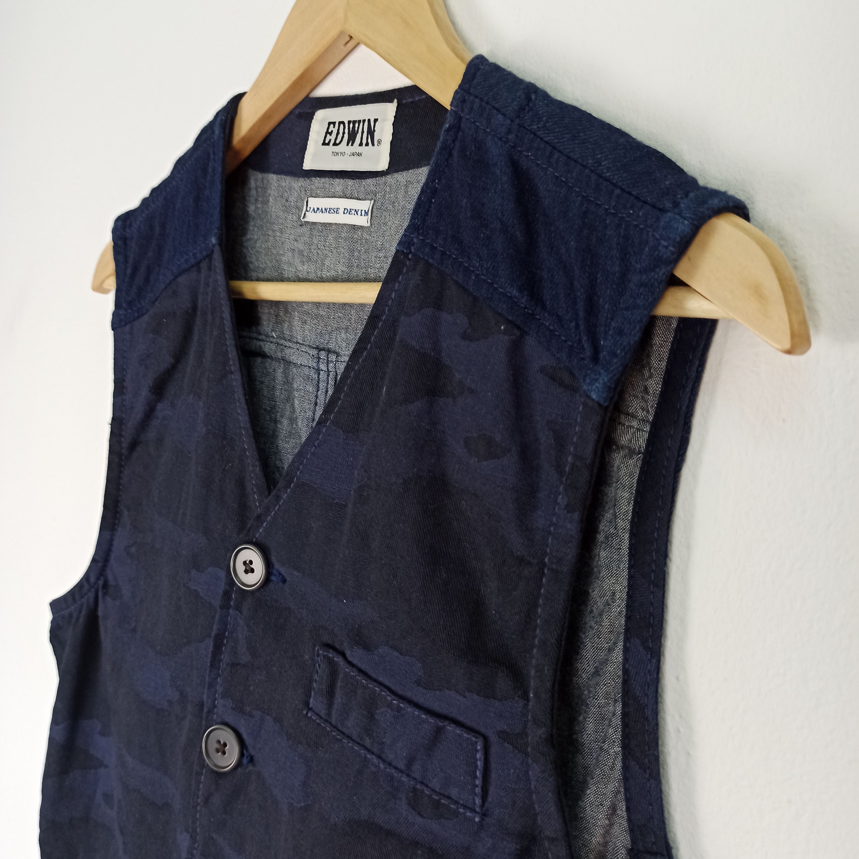 Edwin Indigo Camo Edwin Vest Jeans Cotton Size US M / EU 48-50 / 2 - 4 Thumbnail