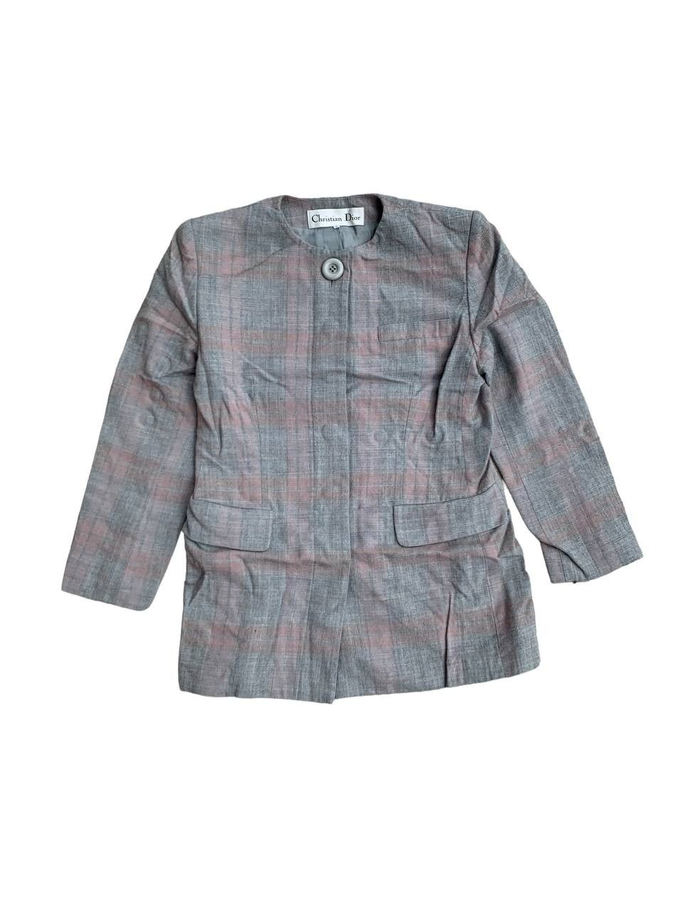 Christian Dior Monsieur Vintage Christian Dior Pastel Gingham Wool Jacket Size S / US 4 / IT 40 - 1 Thumbnail