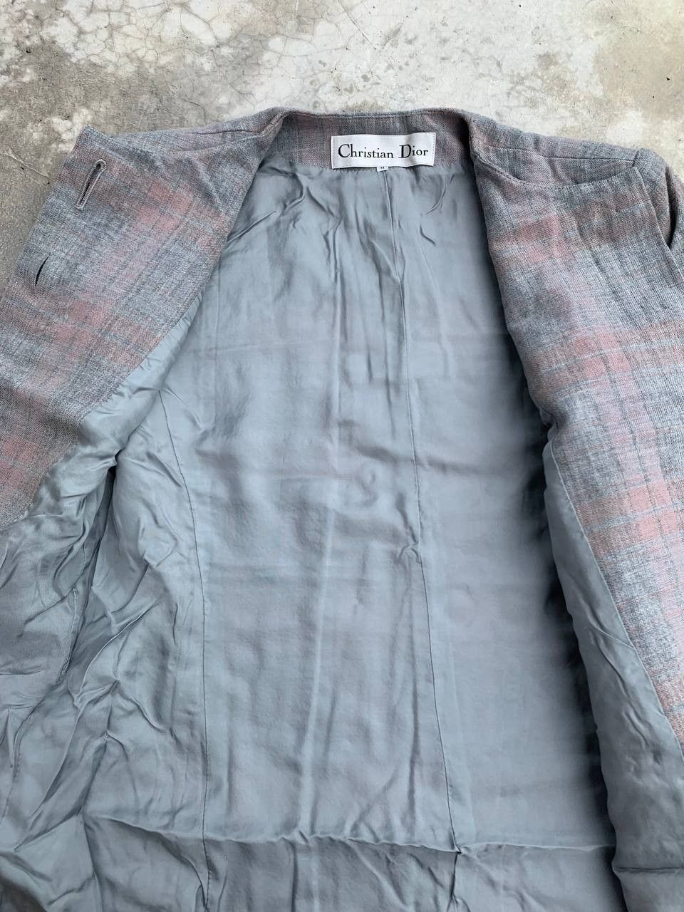 Christian Dior Monsieur Vintage Christian Dior Pastel Gingham Wool Jacket Size S / US 4 / IT 40 - 8 Thumbnail