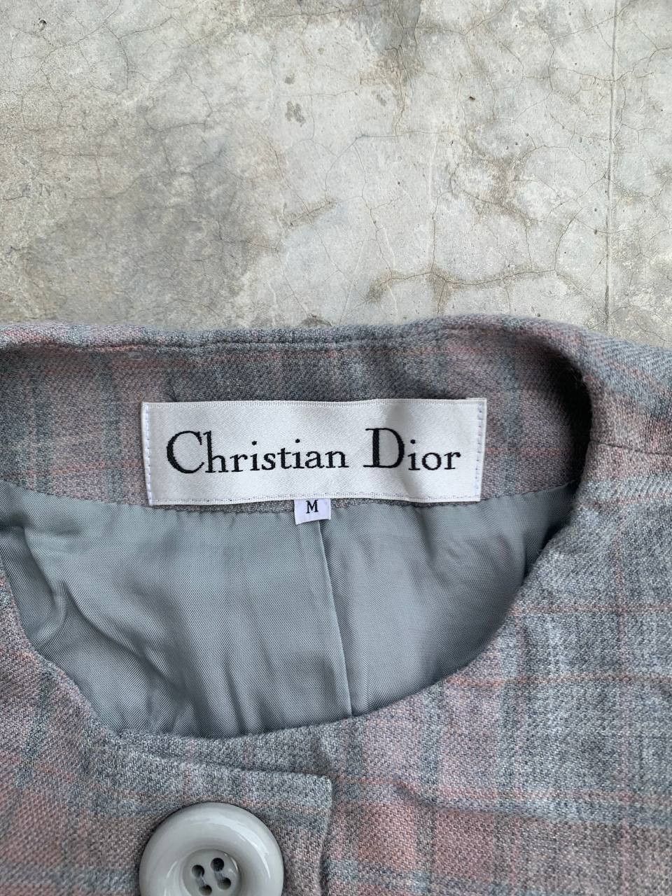Christian Dior Monsieur Vintage Christian Dior Pastel Gingham Wool Jacket Size S / US 4 / IT 40 - 7 Thumbnail