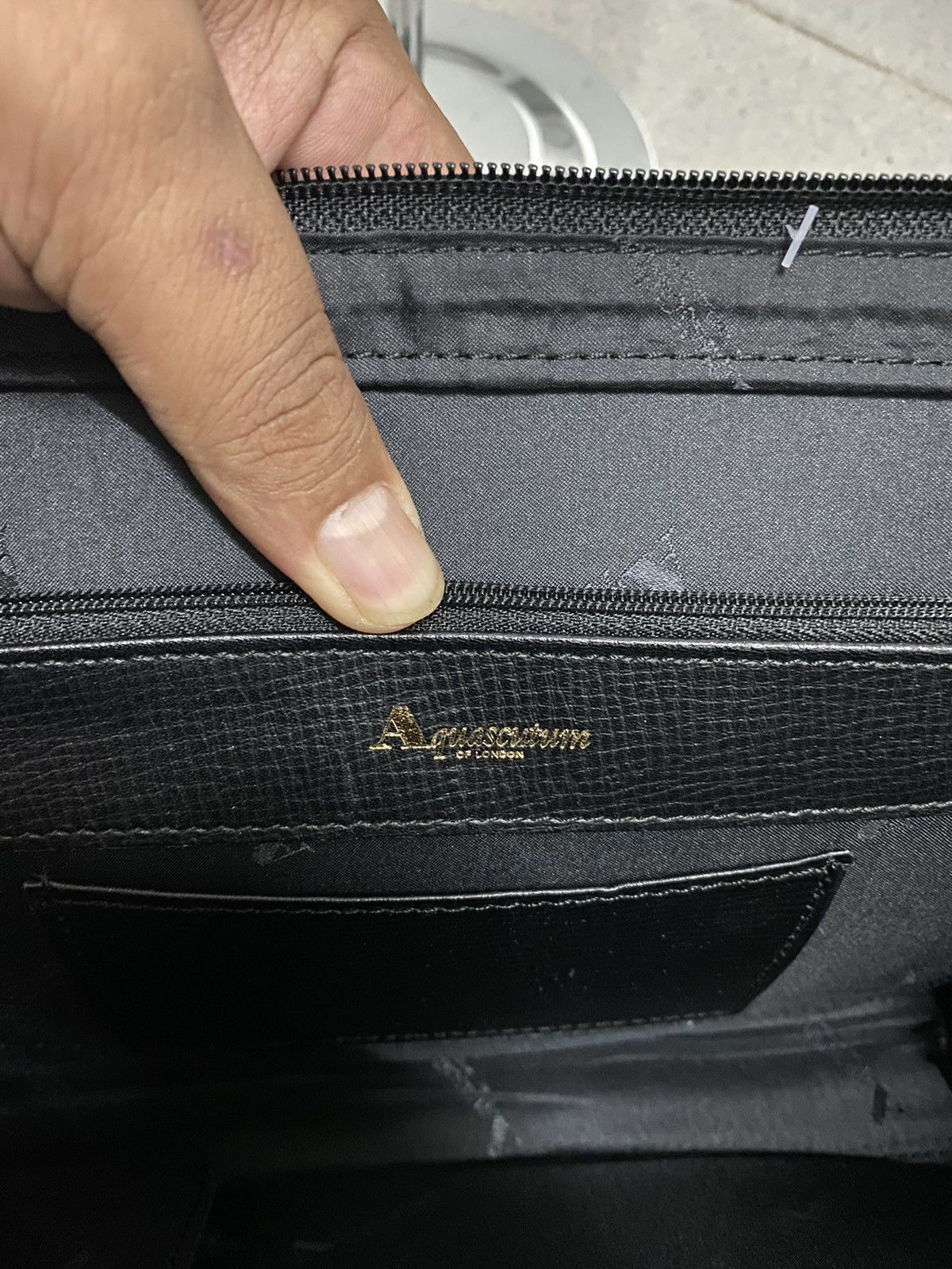 Aquascutum × Japanese Brand × Vintage Vintage Aquascutum Clutch Bag Black Size ONE SIZE - 13 Thumbnail
