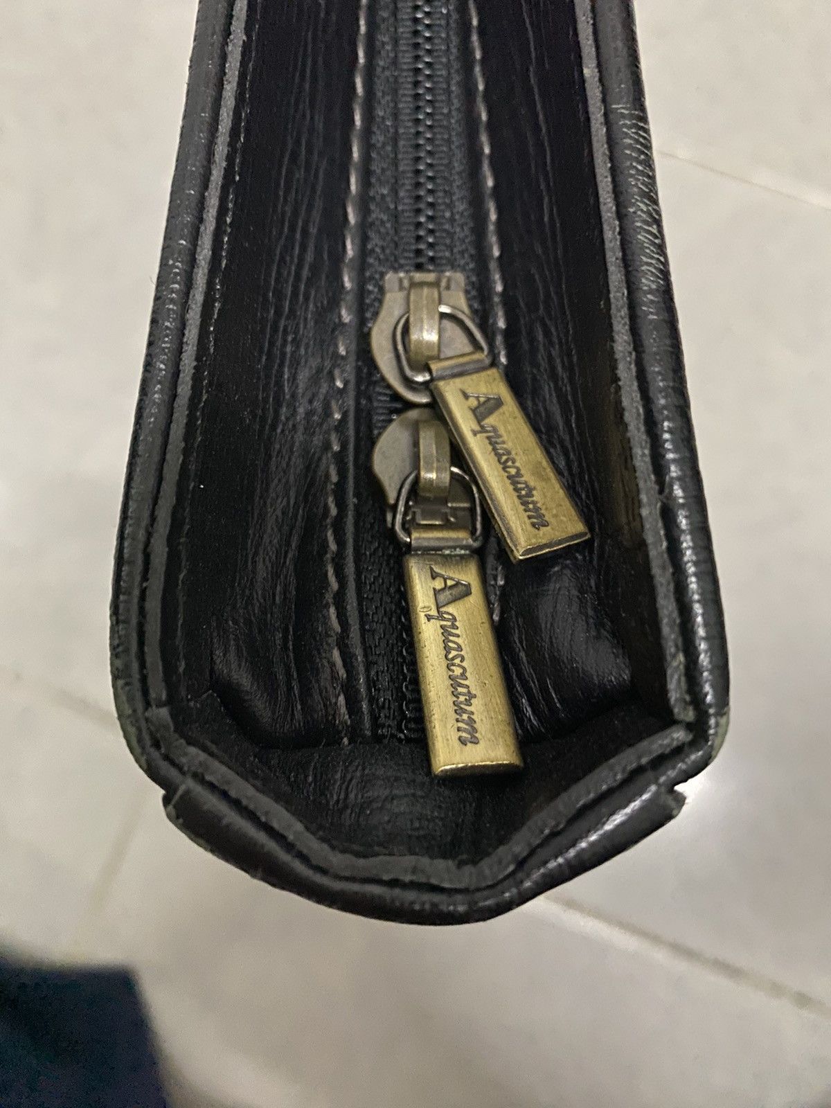 Aquascutum × Japanese Brand × Vintage Vintage Aquascutum Clutch Bag Black Size ONE SIZE - 11 Thumbnail