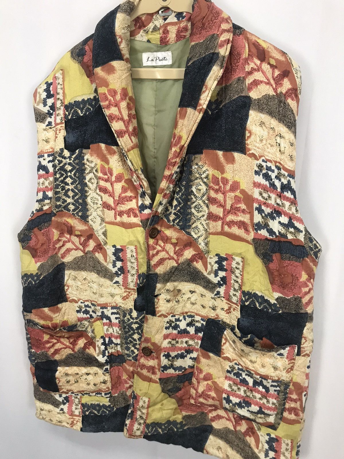 Japanese Brand La poete button sleeveless jacket Size US L / EU 52-54 / 3 - 5 Thumbnail