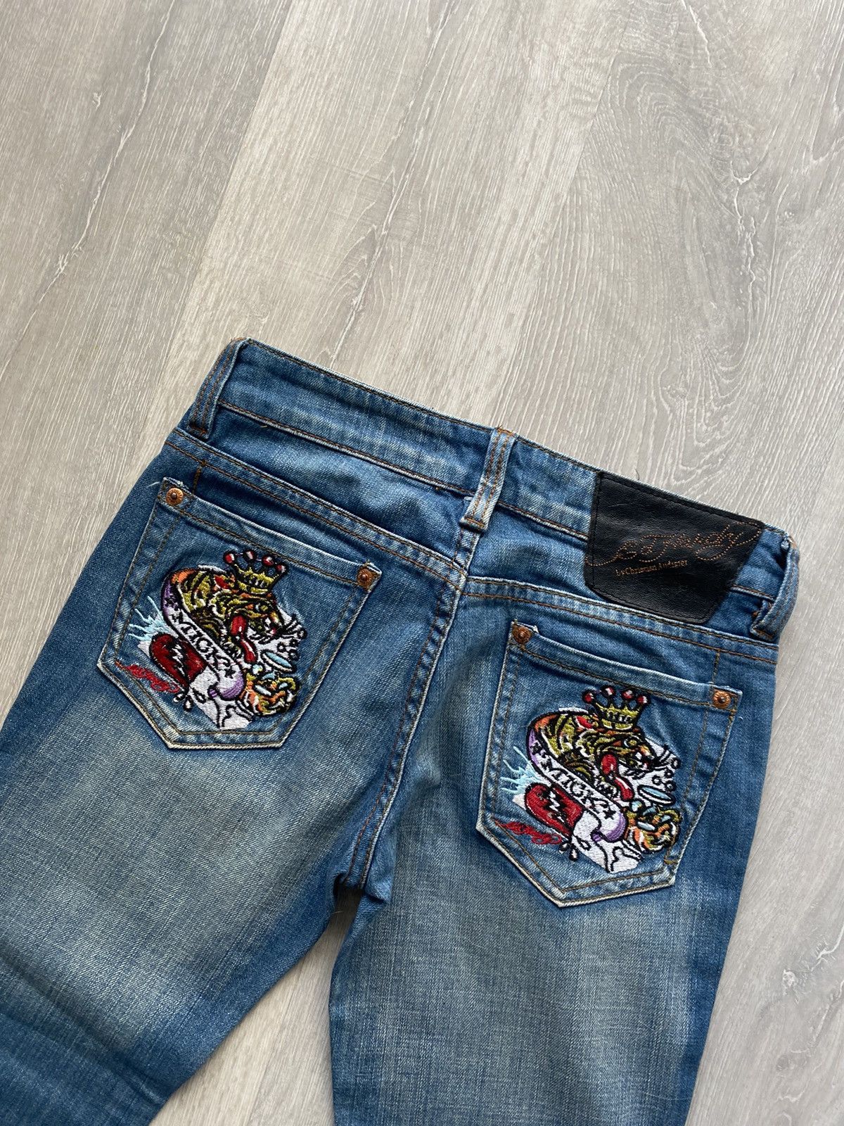 Christian Audigier Ed Hardy Christian Audiger vintage jeans big logo pants Size US 26 / EU 42 - 1 Thumbnail