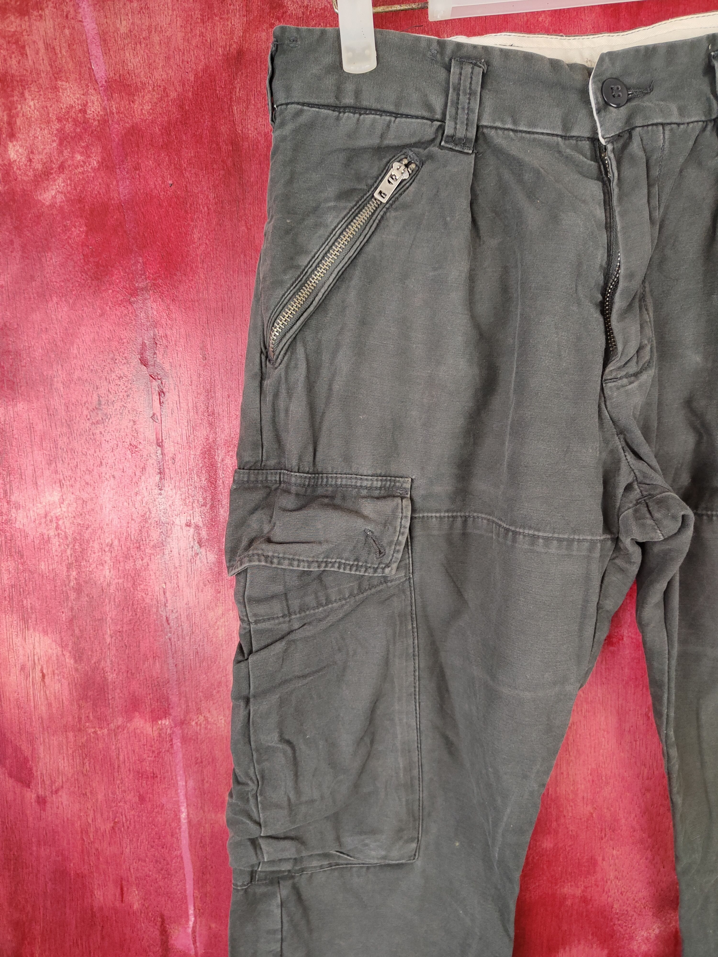 Japanese Brand Back Number® Black Multi Pocket Tactical Cargo Pants #S471 Size US 32 / EU 48 - 3 Thumbnail