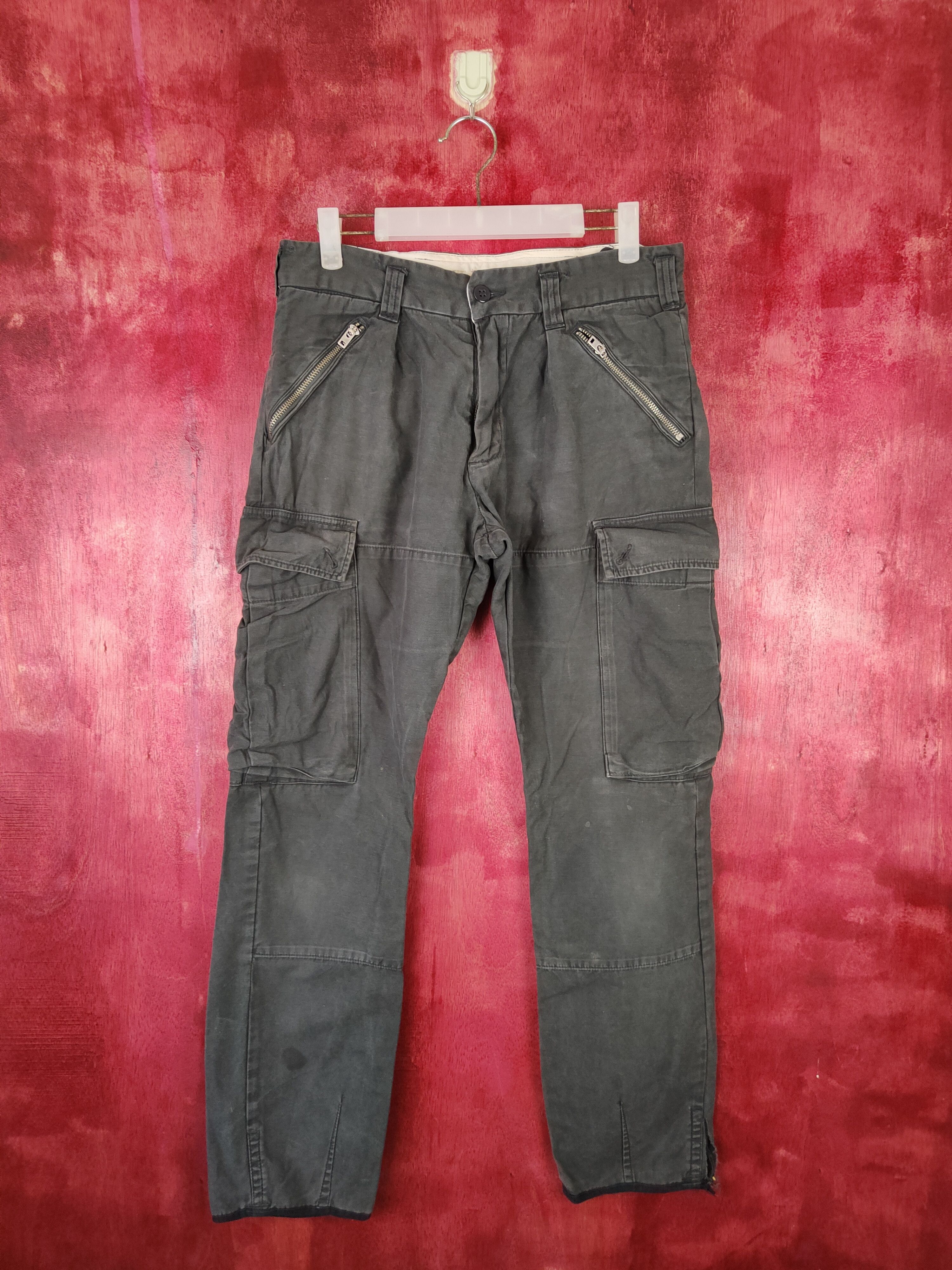 Japanese Brand Back Number® Black Multi Pocket Tactical Cargo Pants #S471 Size US 32 / EU 48 - 1 Thumbnail