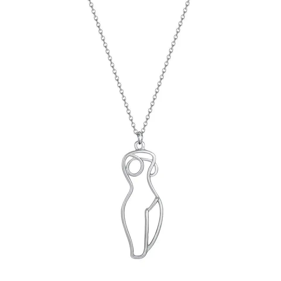 Jewelry Creative Nude Naked Charm Pendant Necklaces Size ONE SIZE - 1 Thumbnail