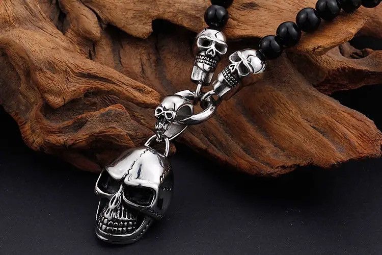 Jewelry Skull Pendant Necklace Size ONE SIZE - 3 Thumbnail