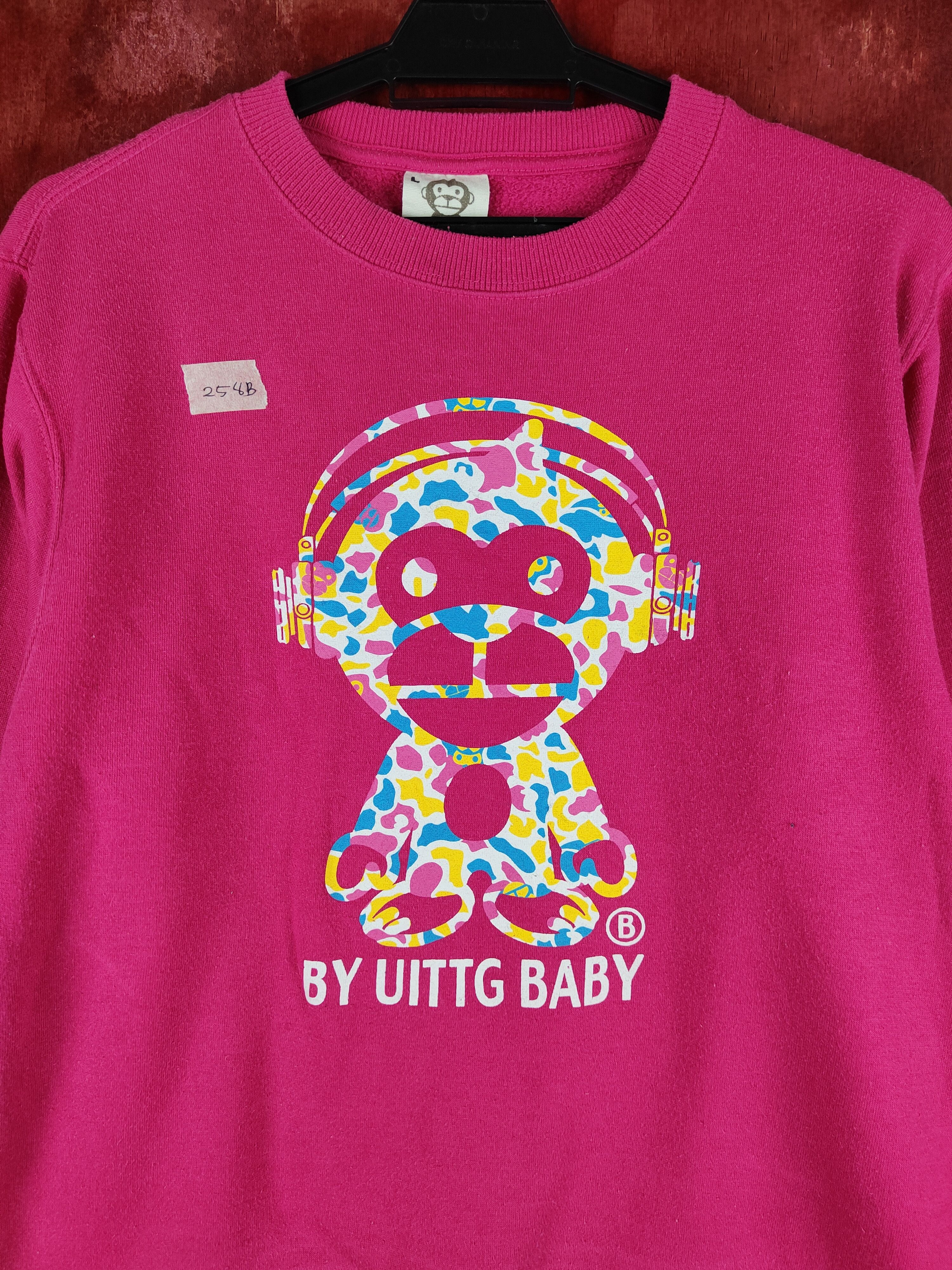 Japanese Brand × Vintage UITTG Baby Pink Sweatshirt like bape #258B Size M / US 6-8 / IT 42-44 - 2 Thumbnail