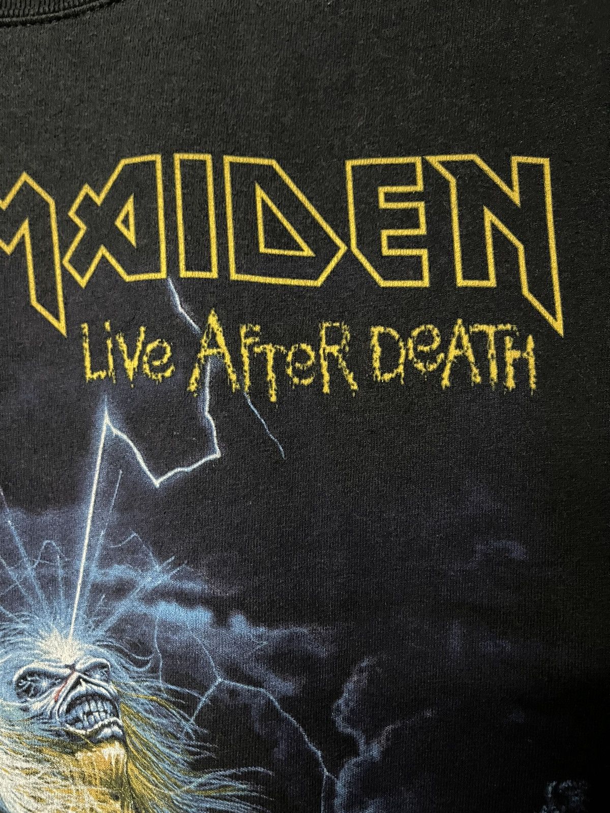 Band Tees × Vintage Vintage Iron Maiden Live Alter Death Faded Oversize Tee Size US XXL / EU 58 / 5 - 5 Thumbnail