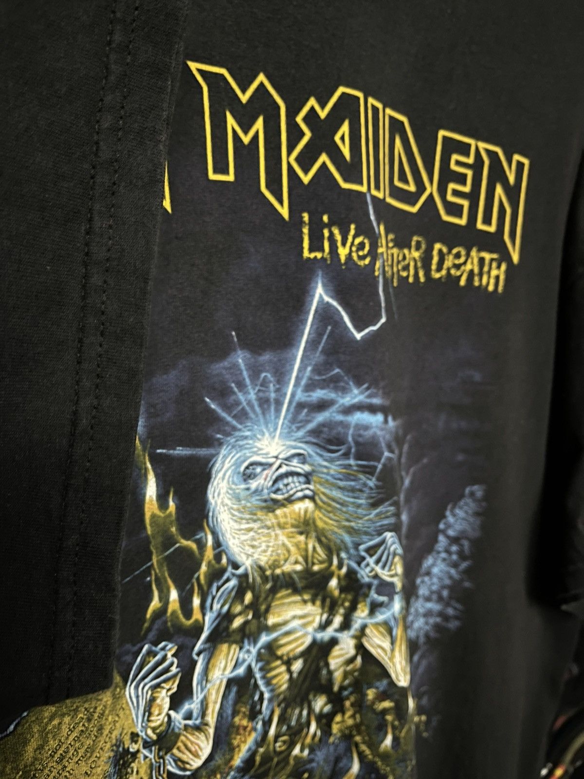 Band Tees × Vintage Vintage Iron Maiden Live Alter Death Faded Oversize Tee Size US XXL / EU 58 / 5 - 8 Thumbnail
