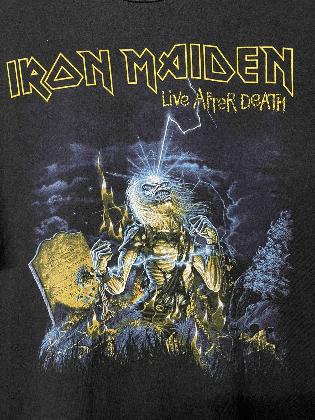 Band Tees × Vintage Vintage Iron Maiden Live Alter Death Faded Oversize Tee Size US XXL / EU 58 / 5 - 3 Thumbnail