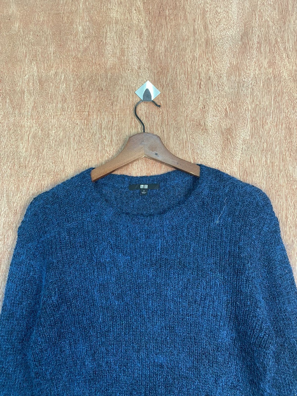 Homespun Knitwear × Vintage DL Uniqlo Dark Blue Shag Shaggy Fur Mohair Knitwear #B632 Size US S / EU 44-46 / 1 - 2 Thumbnail