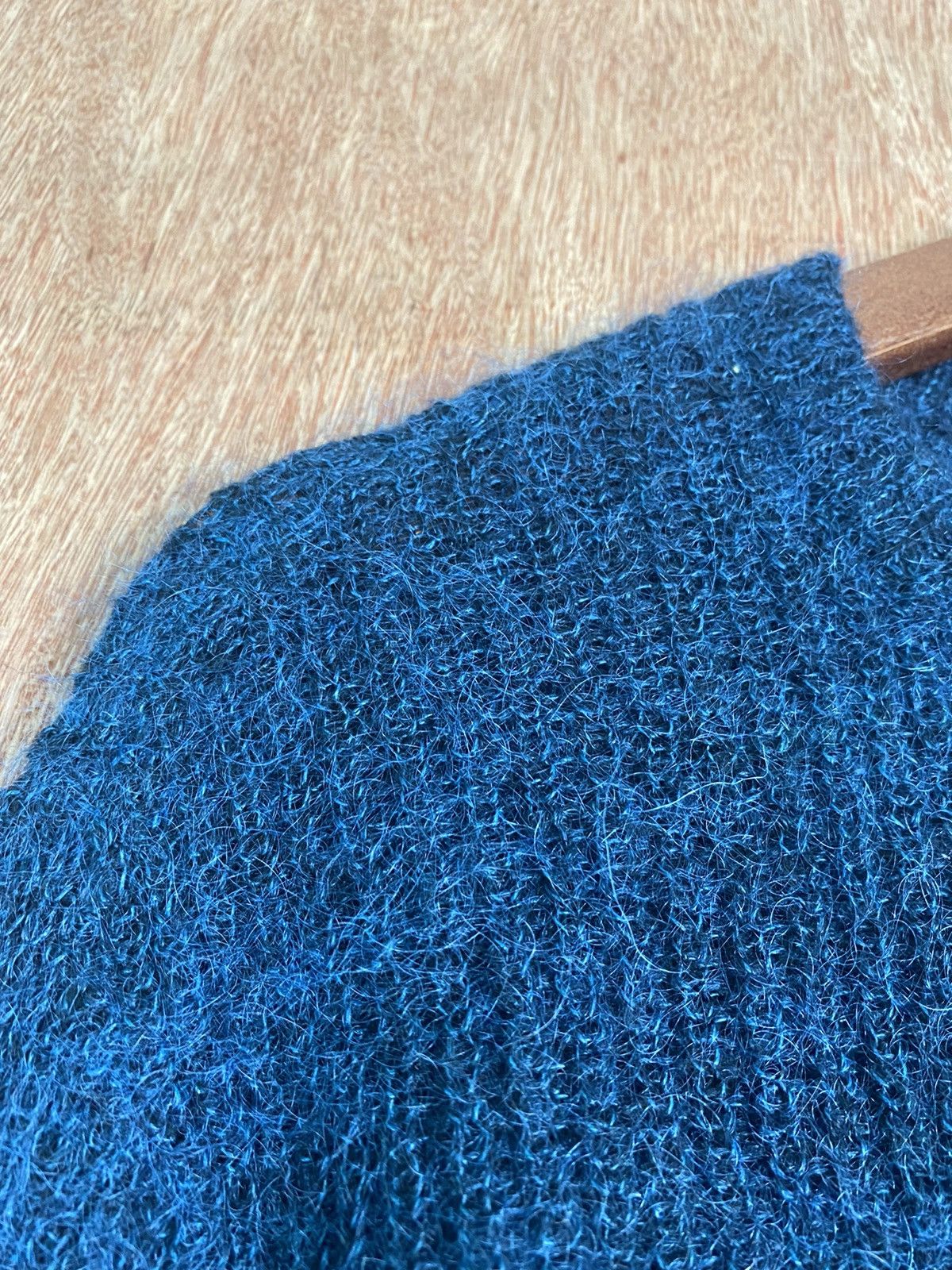 Homespun Knitwear × Vintage DL Uniqlo Dark Blue Shag Shaggy Fur Mohair Knitwear #B632 Size US S / EU 44-46 / 1 - 6 Thumbnail