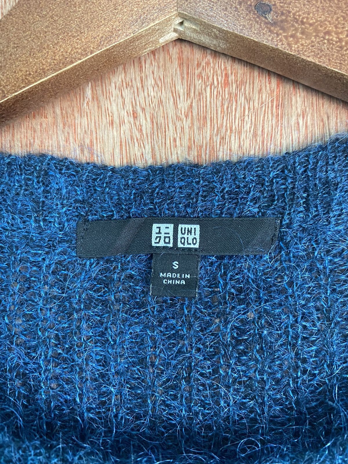 Homespun Knitwear × Vintage DL Uniqlo Dark Blue Shag Shaggy Fur Mohair Knitwear #B632 Size US S / EU 44-46 / 1 - 8 Thumbnail