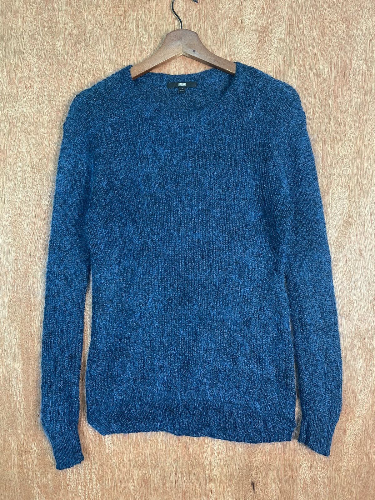 Homespun Knitwear × Vintage DL Uniqlo Dark Blue Shag Shaggy Fur Mohair Knitwear #B632 Size US S / EU 44-46 / 1 - 1 Thumbnail