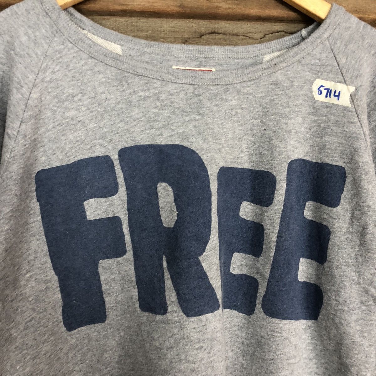 Japanese Brand Heart Market FREE Grey Sweatshirt crop top #5714 Size M / US 6-8 / IT 42-44 - 10 Thumbnail