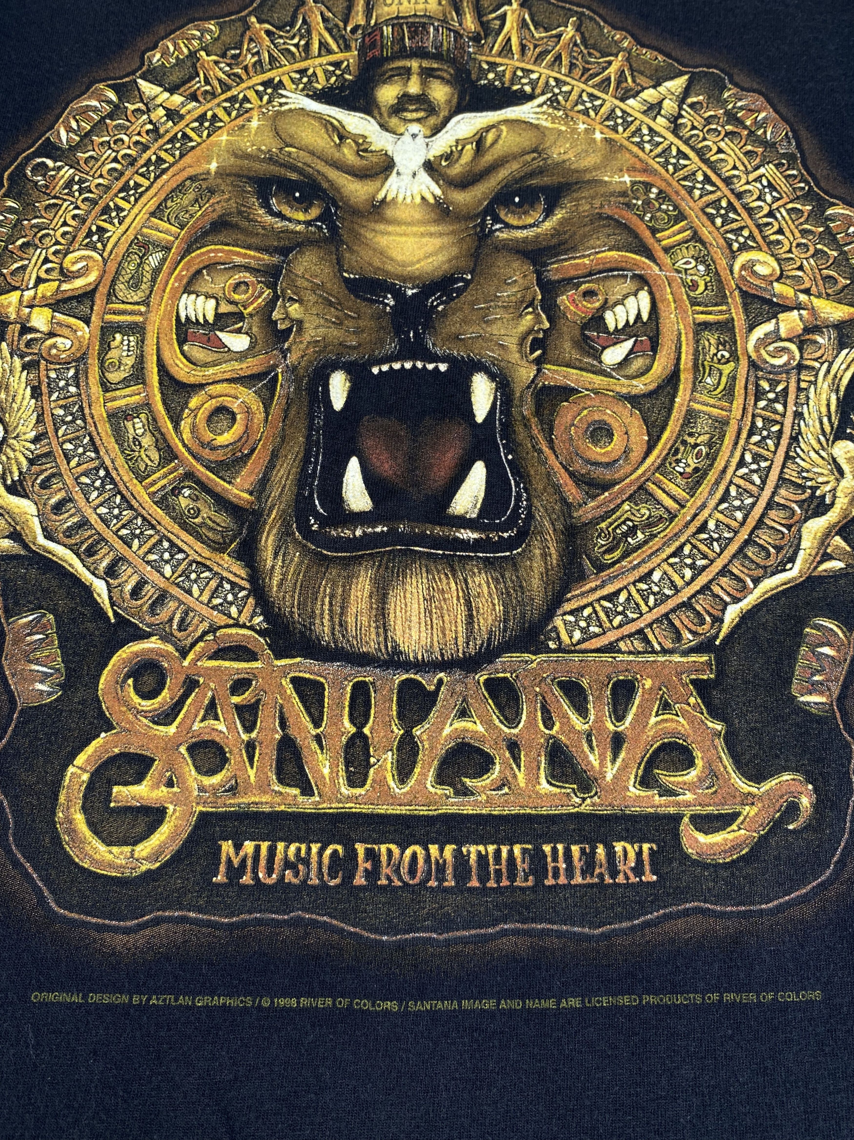 Band Tees 💥VINTAGE SANTANA de Aztlan 90s psychedelic rock band shirt Size US M / EU 48-50 / 2 - 3 Thumbnail