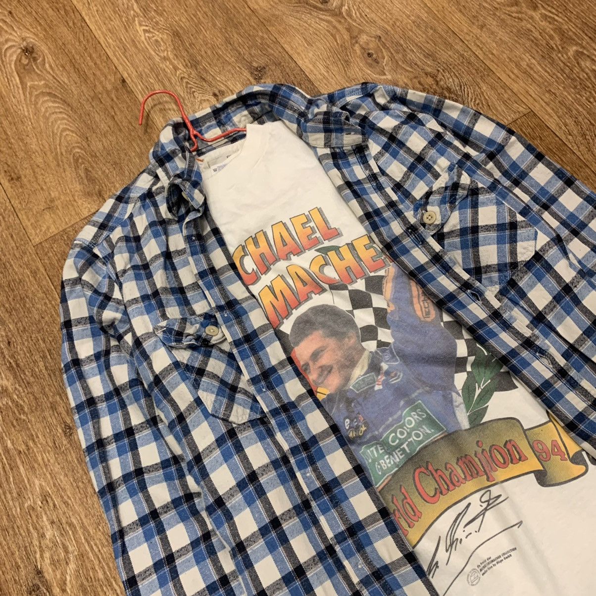 Vintage Vintage 90s Blue Checkered Shirt Grunge Streetwear Boxy M Size US M / EU 48-50 / 2 - 5 Thumbnail
