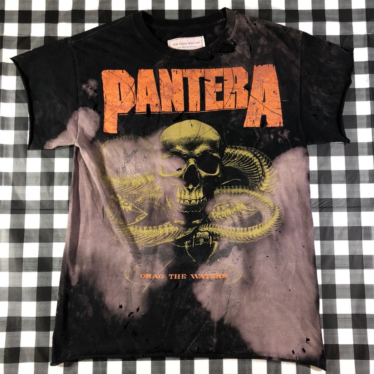 image of Band Tees x For Those Who Sin Pantera For Those Who Sin Alex Michael Miller Band Tee in Black (Size