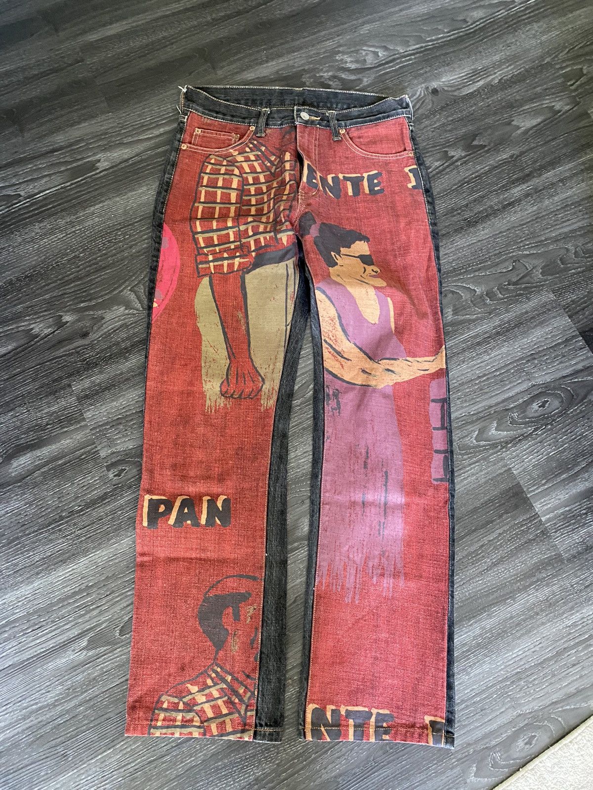 Comme des Garcons Homme Plus SS03 Cuba Painted Denim Size US 31 - 4 Thumbnail