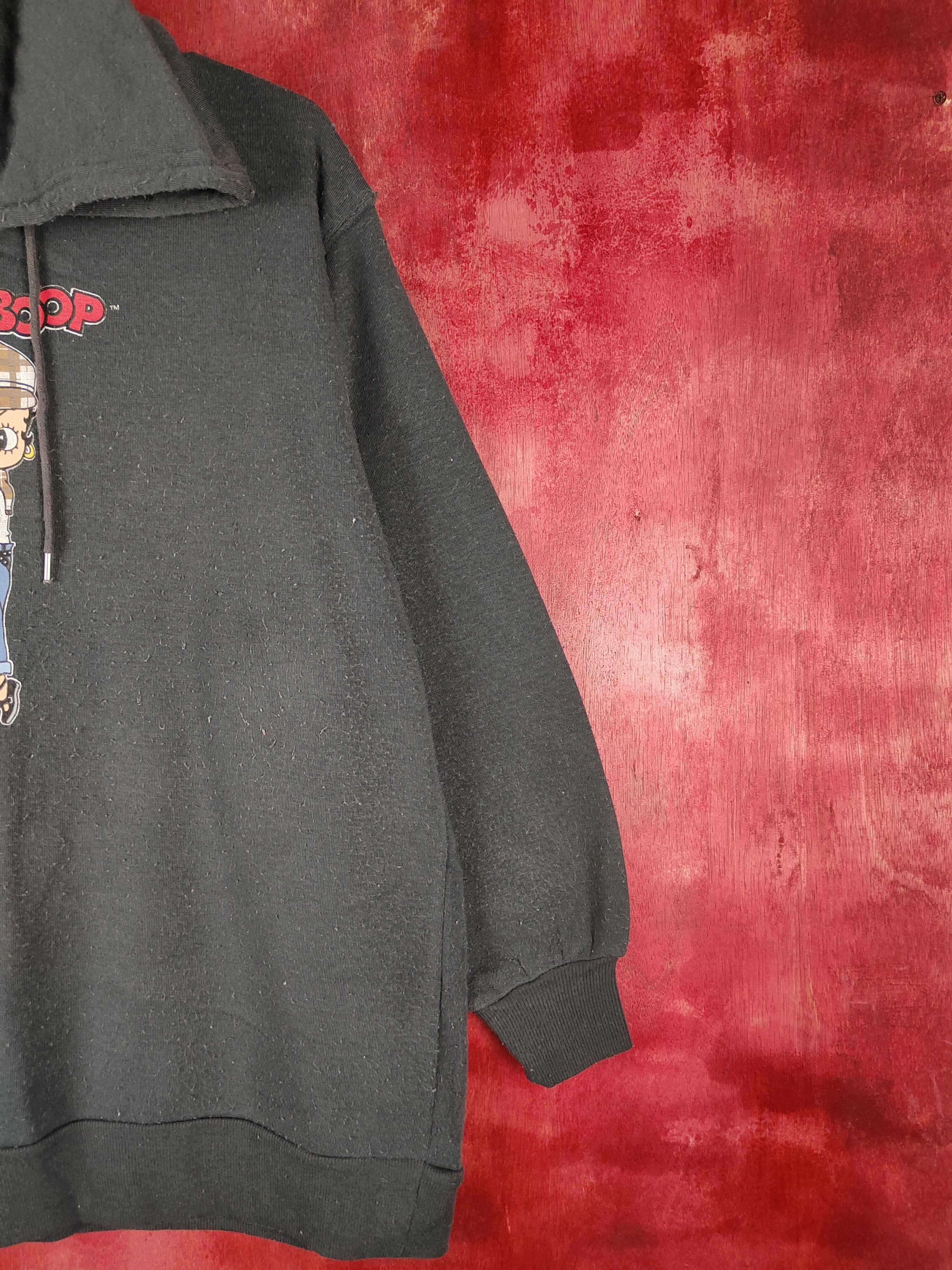 Cartoon Network Betty Boop vintage Dark Gray Hoodie Sweatshirt #279B Size US M / EU 48-50 / 2 - 6 Thumbnail