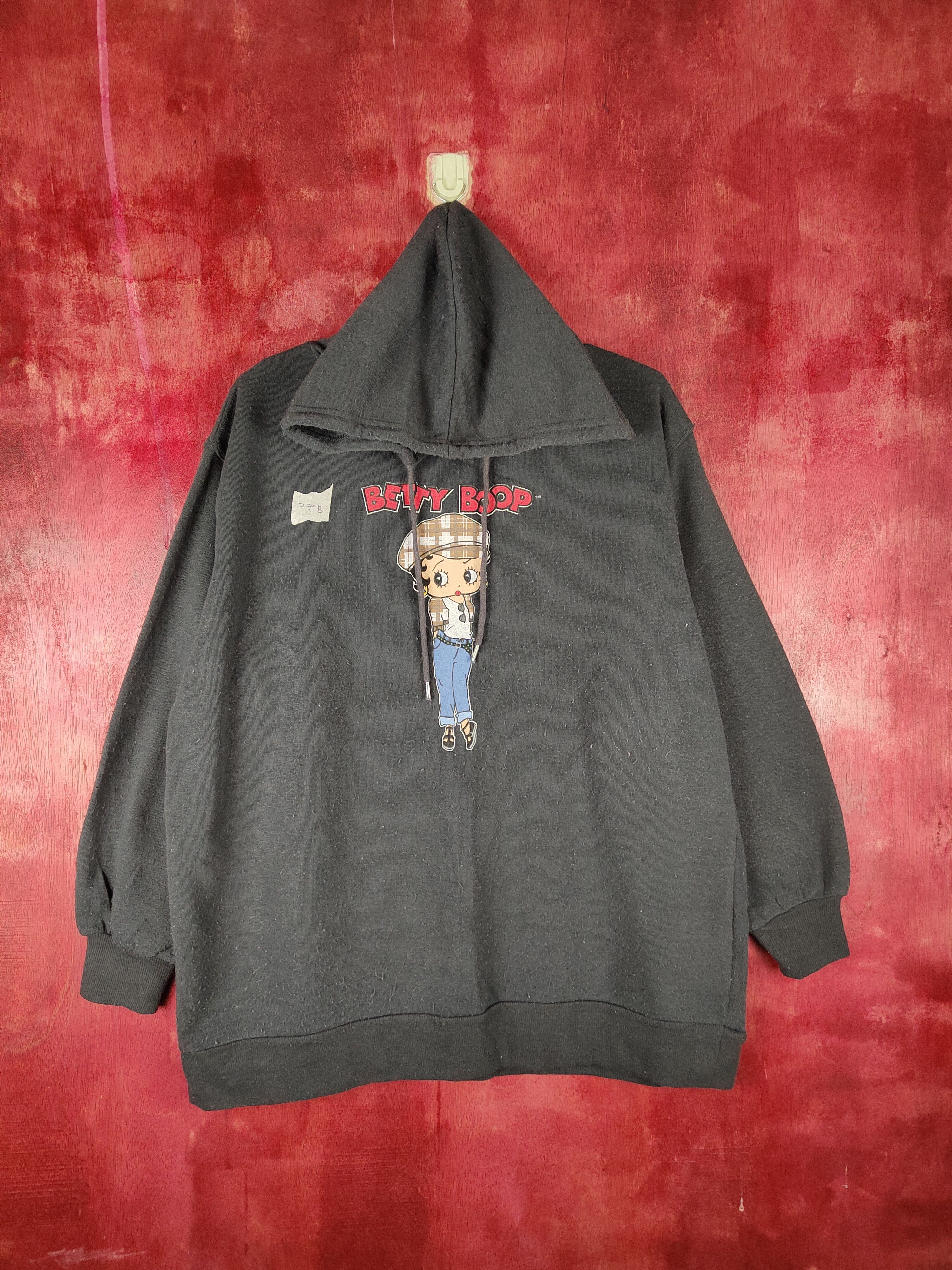 Betty Boop vintage Dark Gray Hoodie Sweatshirt #279B