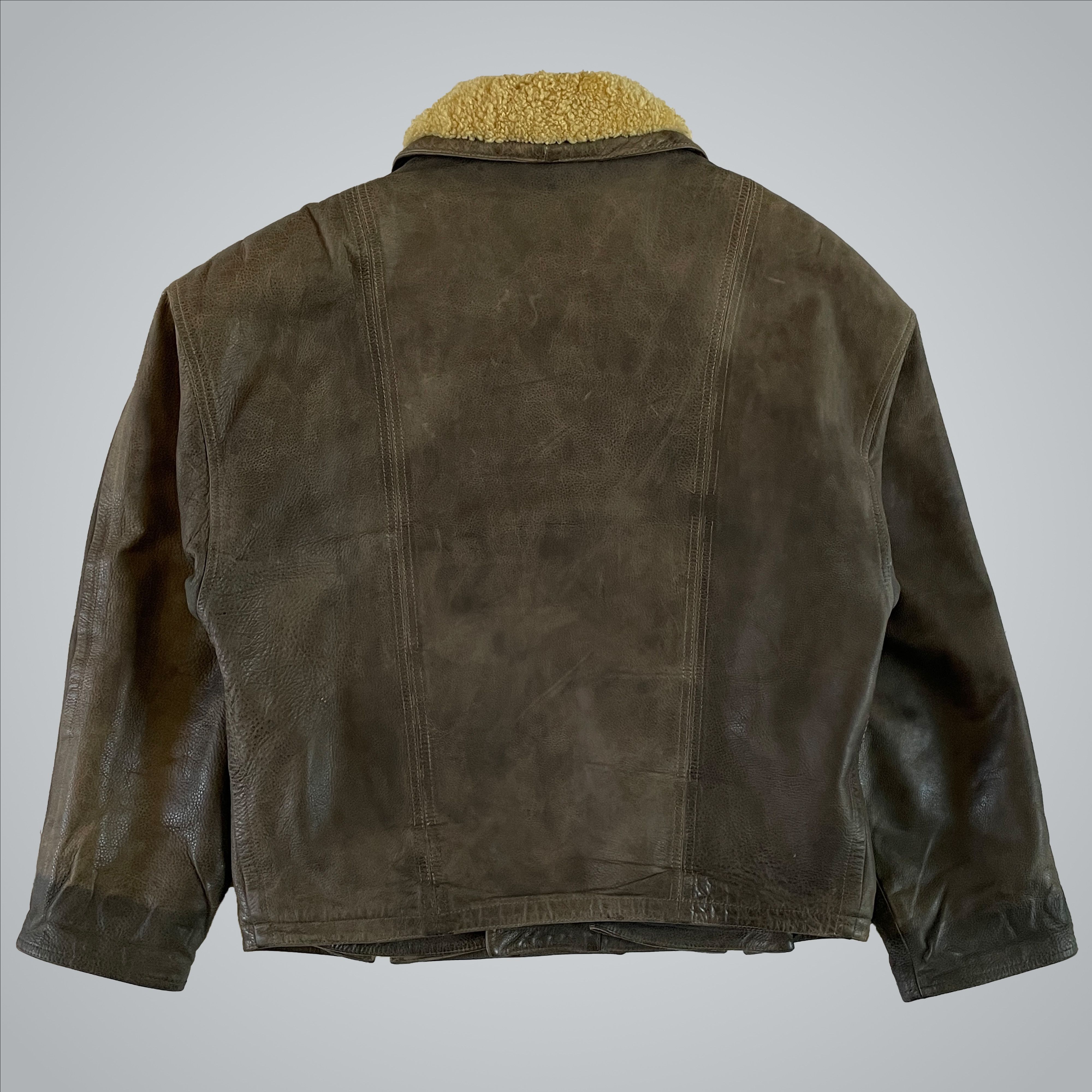 Marithe + Francois Girbaud × Ruffo Research MFG Ruffo grain Leather jacket (80s - 90s) Size US L / EU 52-54 / 3 - 6 Thumbnail