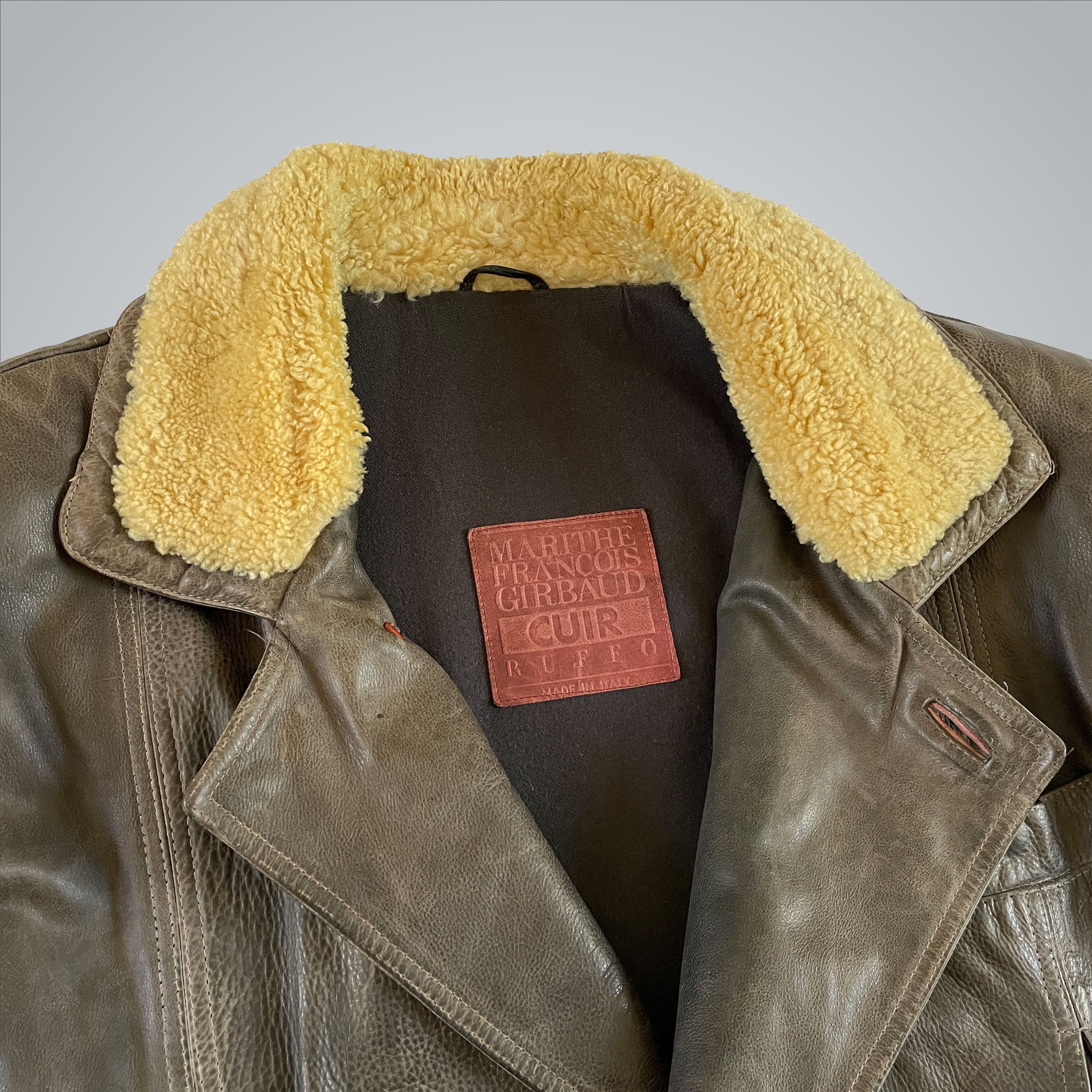 Marithe + Francois Girbaud × Ruffo Research MFG Ruffo grain Leather jacket (80s - 90s) Size US L / EU 52-54 / 3 - 2 Thumbnail