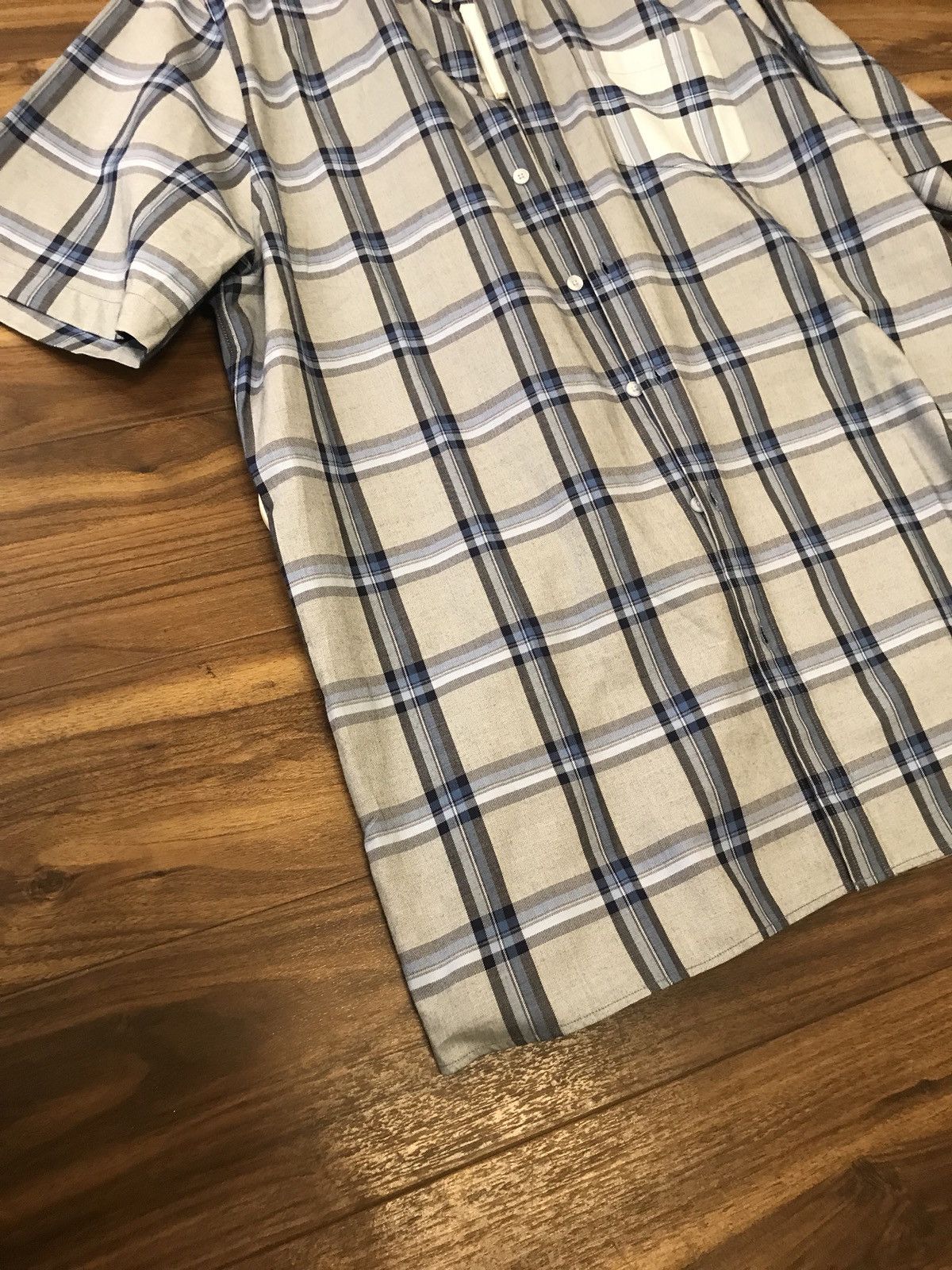 Givenchy SS Tartan Blue Button Up Size US M / EU 48-50 / 2 - 6 Thumbnail