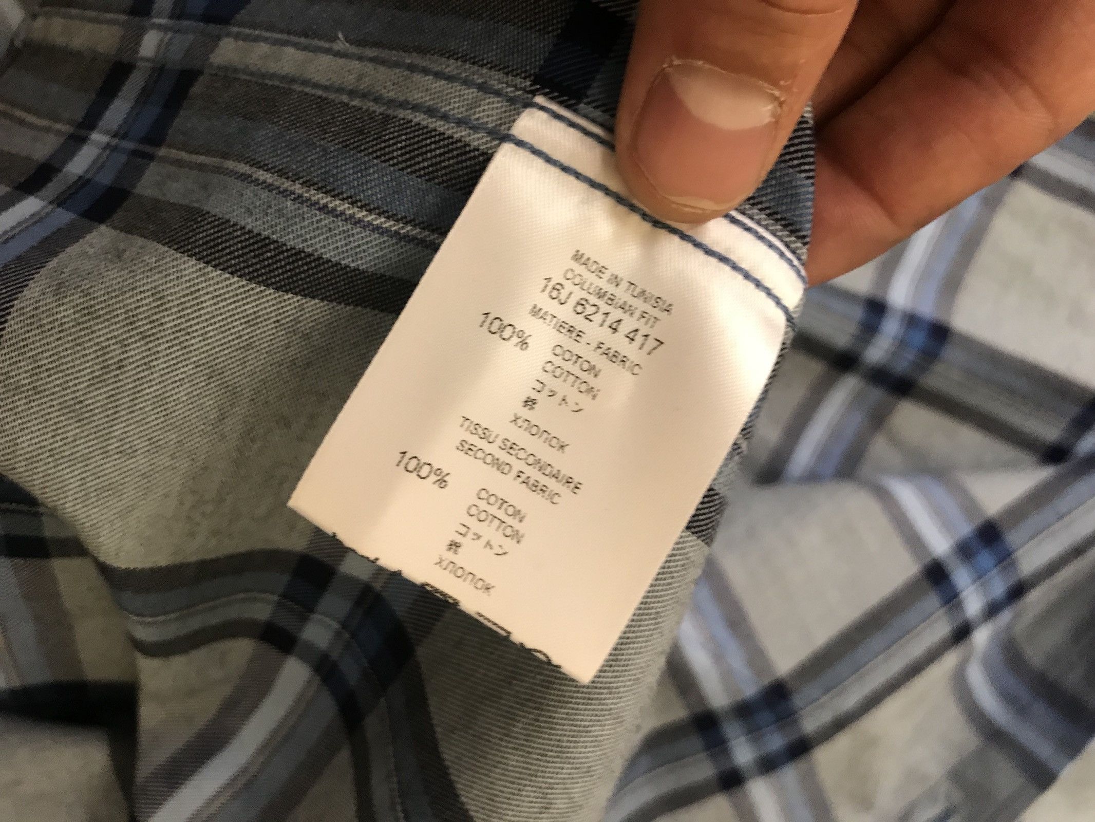 Givenchy SS Tartan Blue Button Up Size US M / EU 48-50 / 2 - 12 Thumbnail