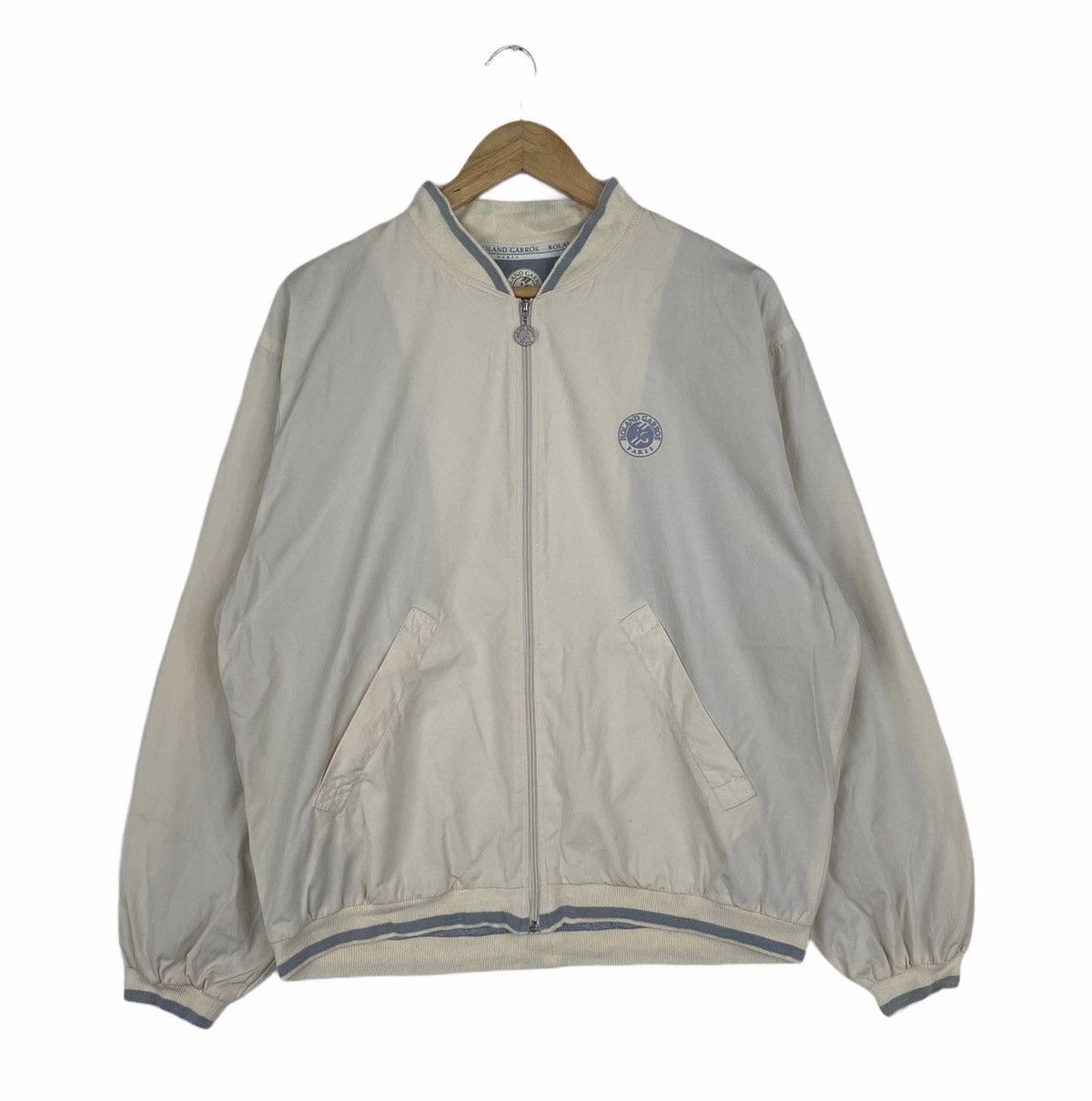 Vintage ROLAND GARROS Paris Tennis Zipper Light Jacket