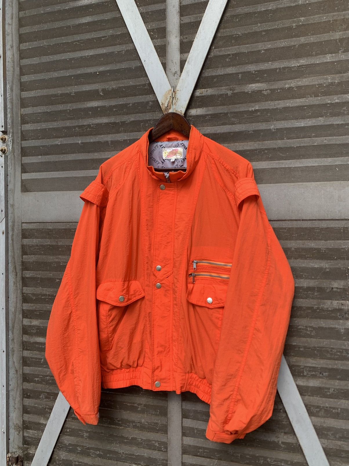 Japanese Brand 🪖Staff Jumper Parachute Oversized Bomber Jacket Size US XXL / EU 58 / 5 - 2 Thumbnail