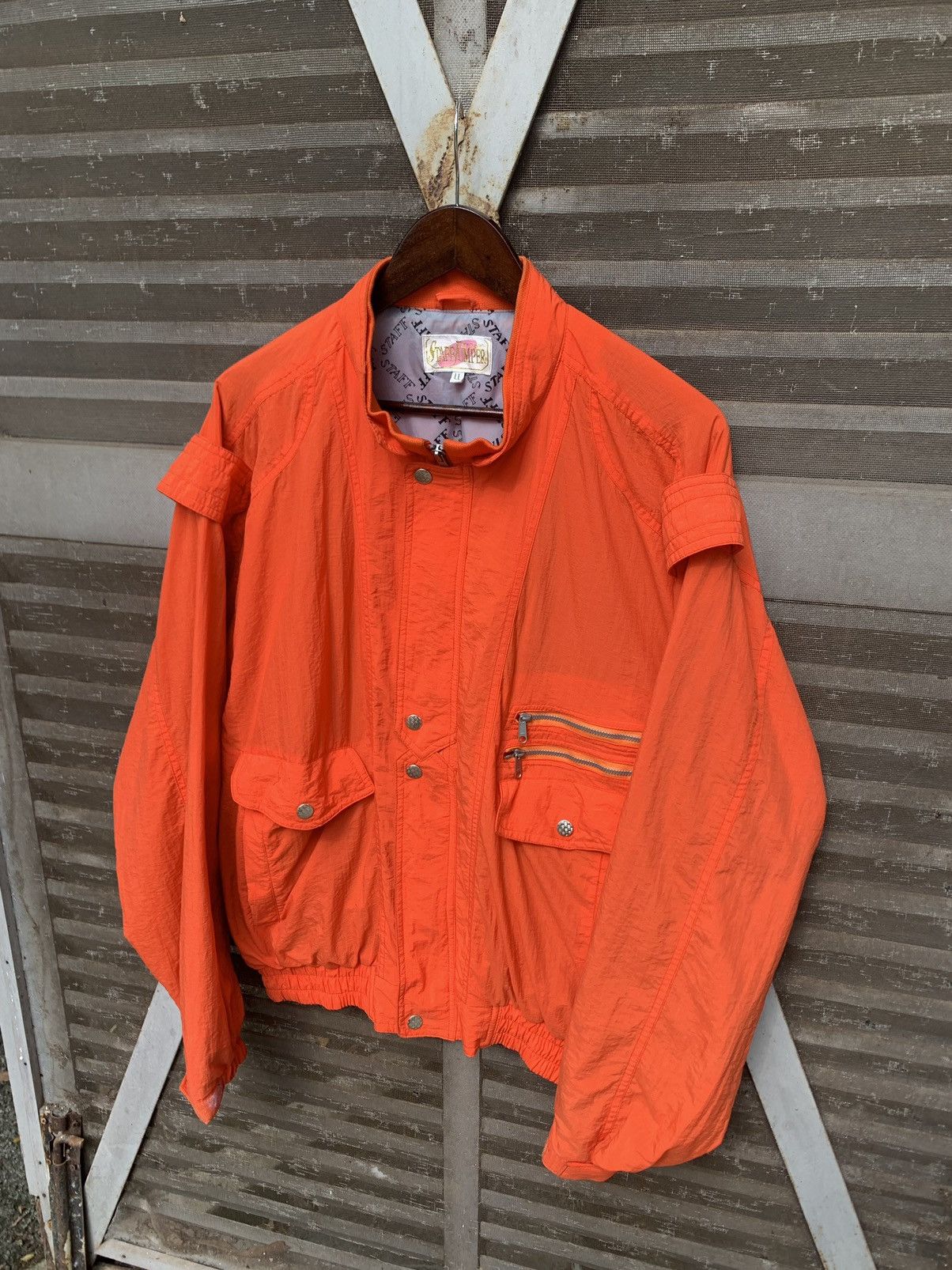 Japanese Brand 🪖Staff Jumper Parachute Oversized Bomber Jacket Size US XXL / EU 58 / 5 - 6 Thumbnail