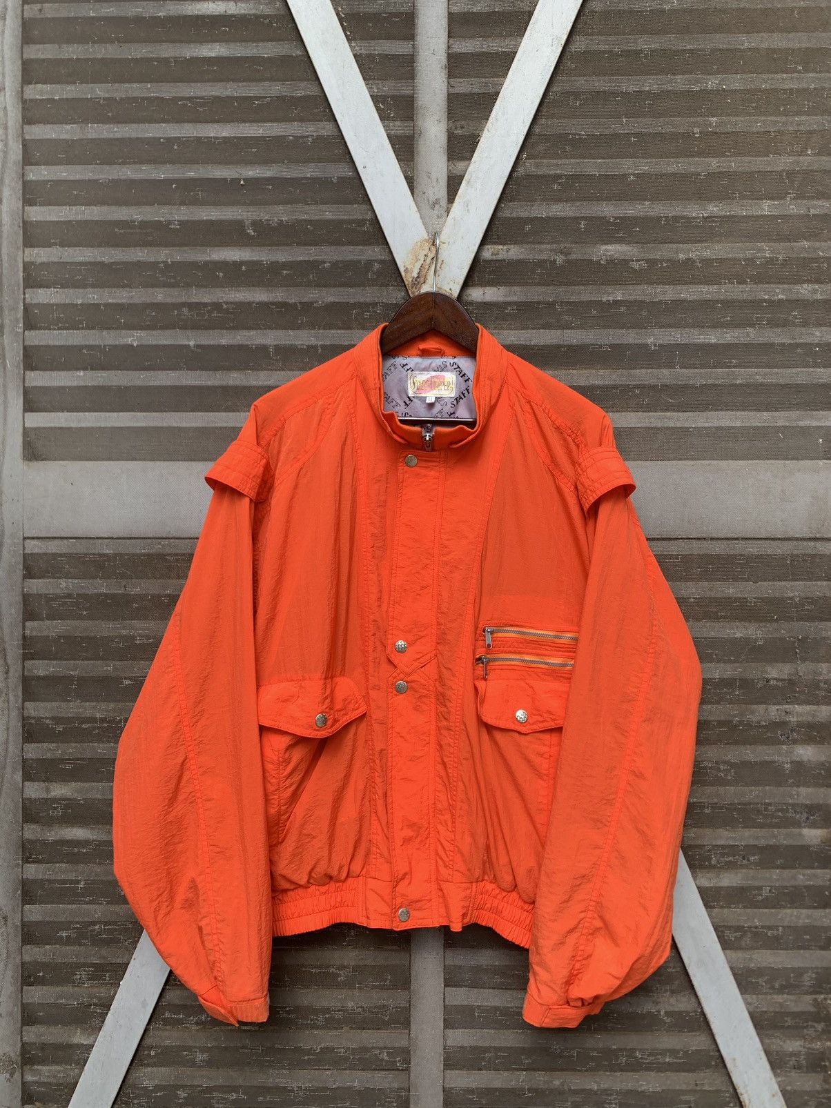 Japanese Brand 🪖Staff Jumper Parachute Oversized Bomber Jacket Size US XXL / EU 58 / 5 - 1 Thumbnail