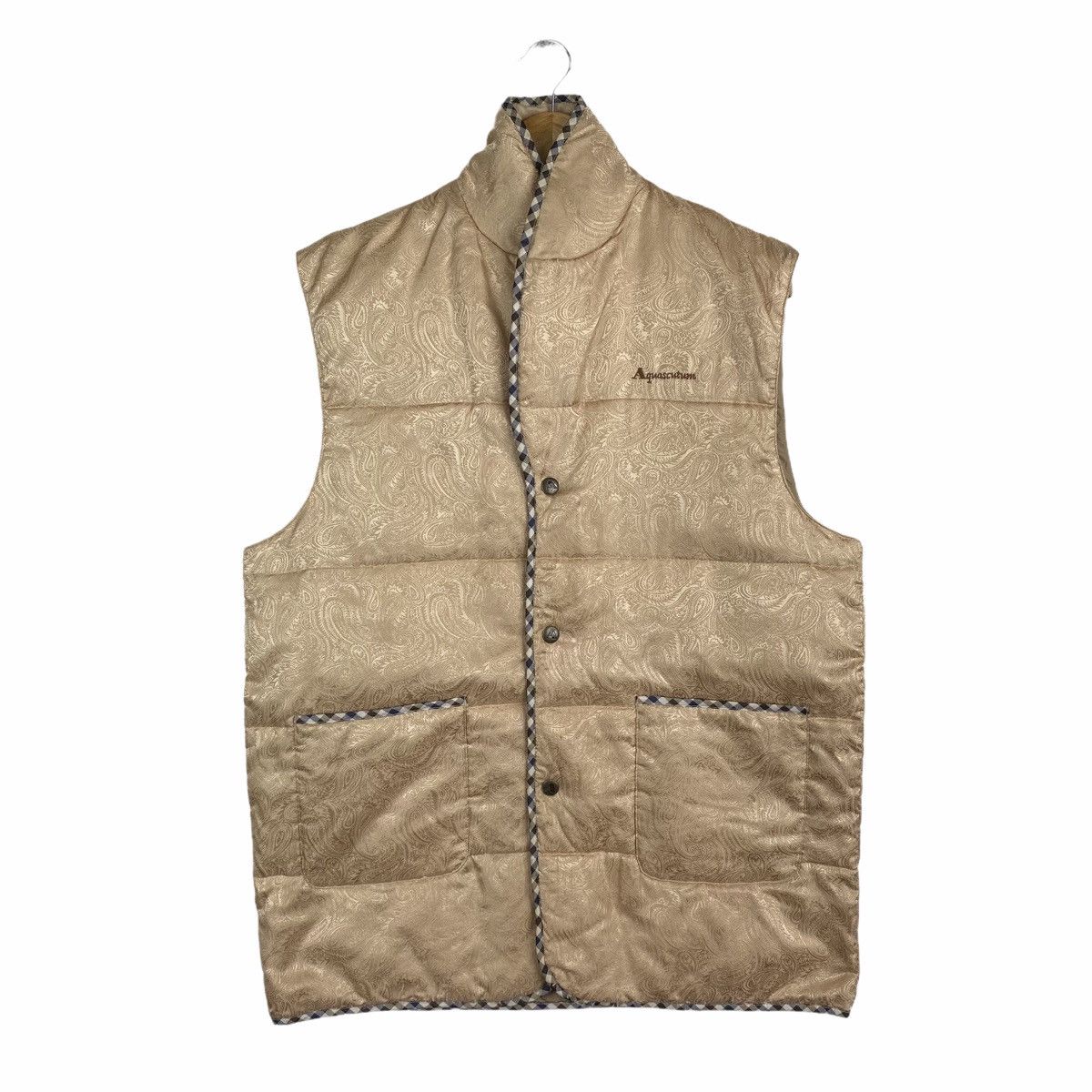 Aquascutum × Vintage Vintage AQUASCUTUM Small Logo Paisley Design Vest Jacket Size US L / EU 52-54 / 3 - 1 Thumbnail