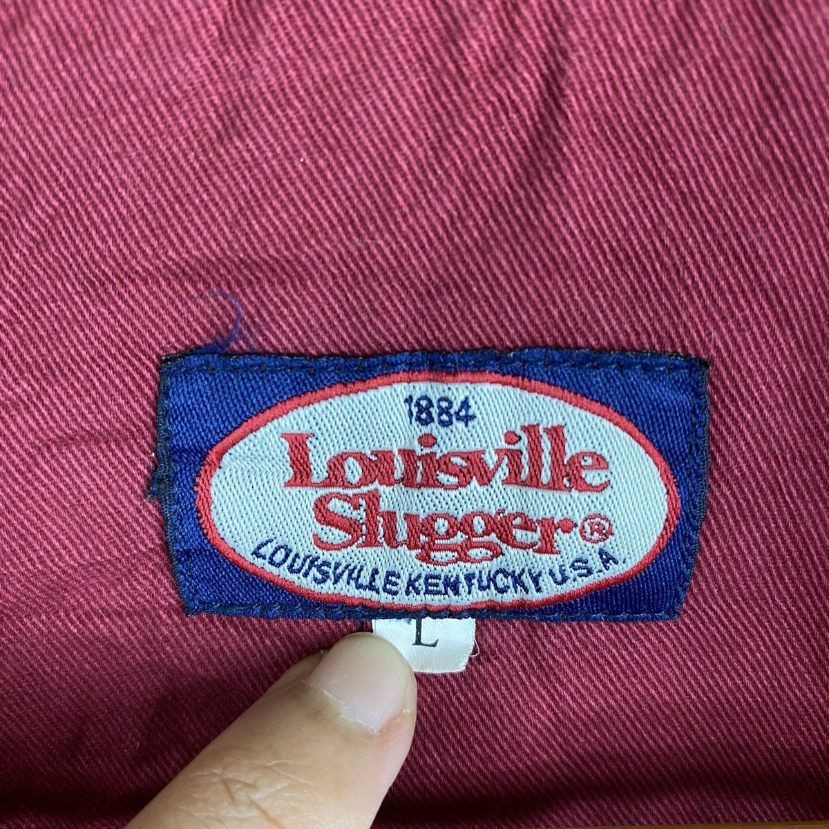 Louisville Slugger × Vintage Vintage LOUISVILLE SLUGGER Small Logo Cotton Light Jacket Size US L / EU 52-54 / 3 - 6 Thumbnail