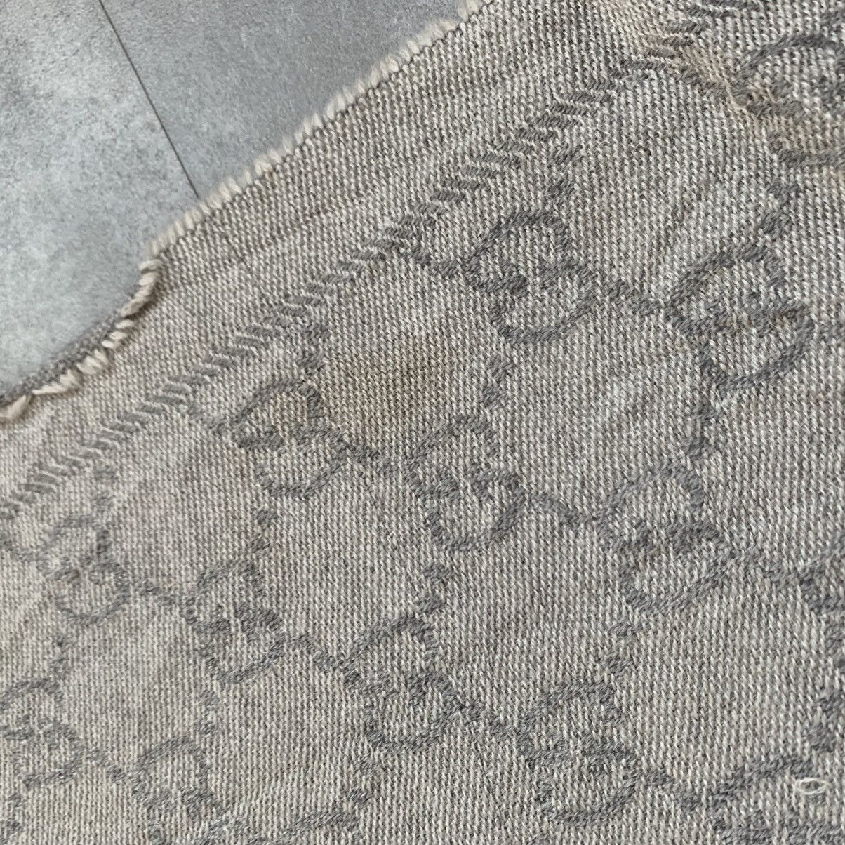 Gucci GUCCI Scarf Wool GG Logo Monogram Grey Gray Big Size ONE SIZE - 8 Thumbnail